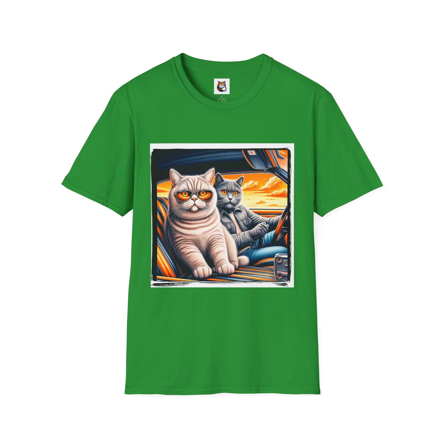 British Shorthair friends driving Softstyle T-Shirt