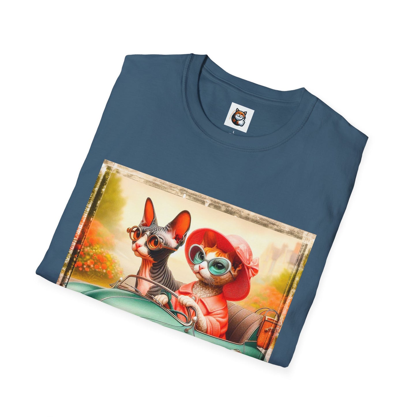Wacky Cornish Rex Cat friends driving T-Shirt