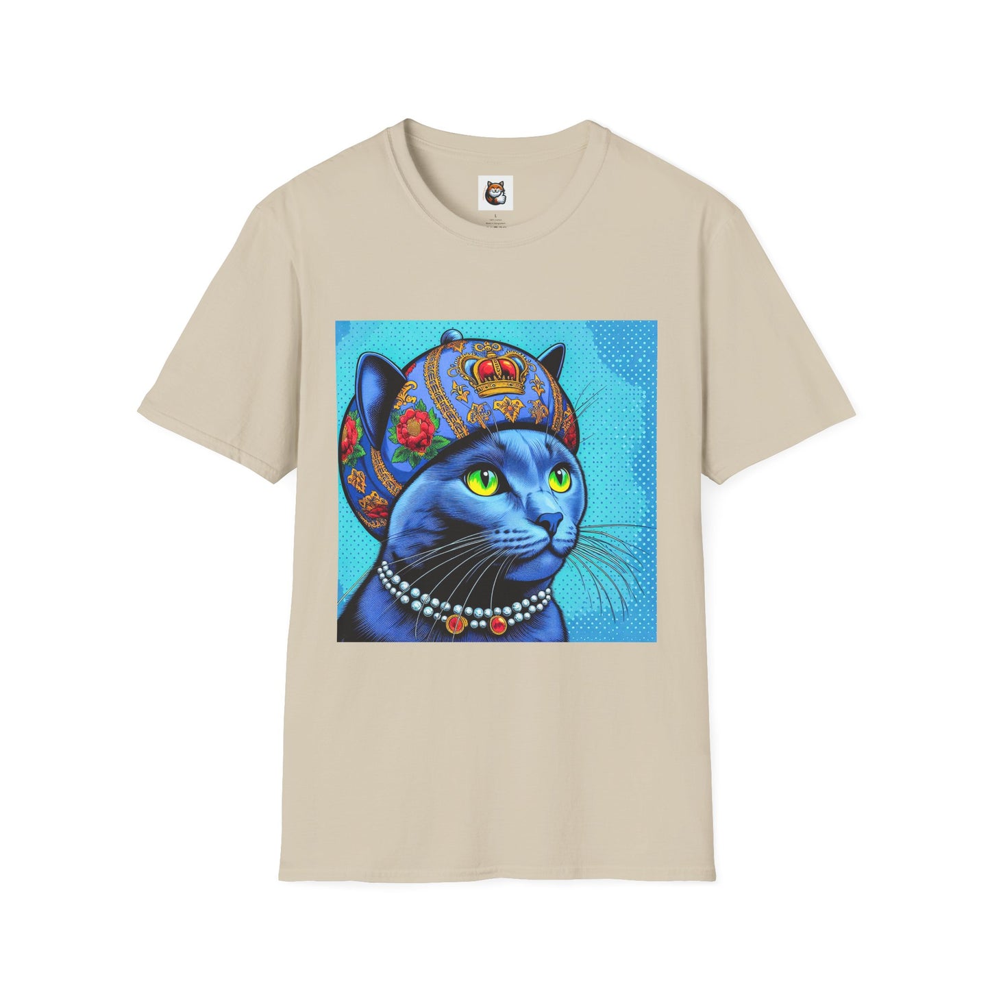 Russian Blue Cat Unisex Softstyle T-Shirt