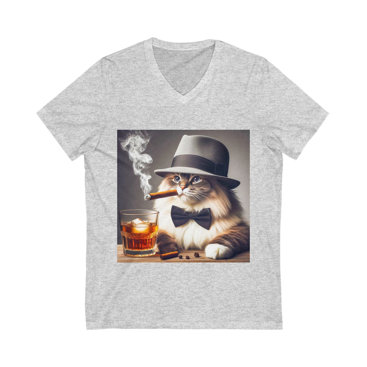 Ragdoll Cat Unisex Jersey Short Sleeve V-Neck Tee