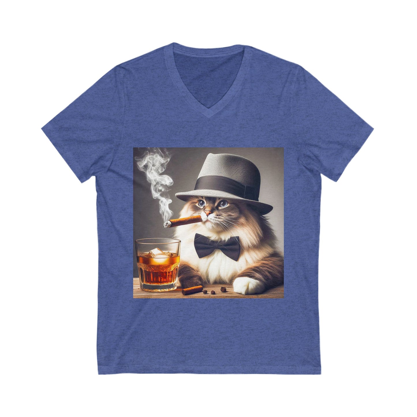 Ragdoll Cat Unisex Jersey Short Sleeve V-Neck Tee