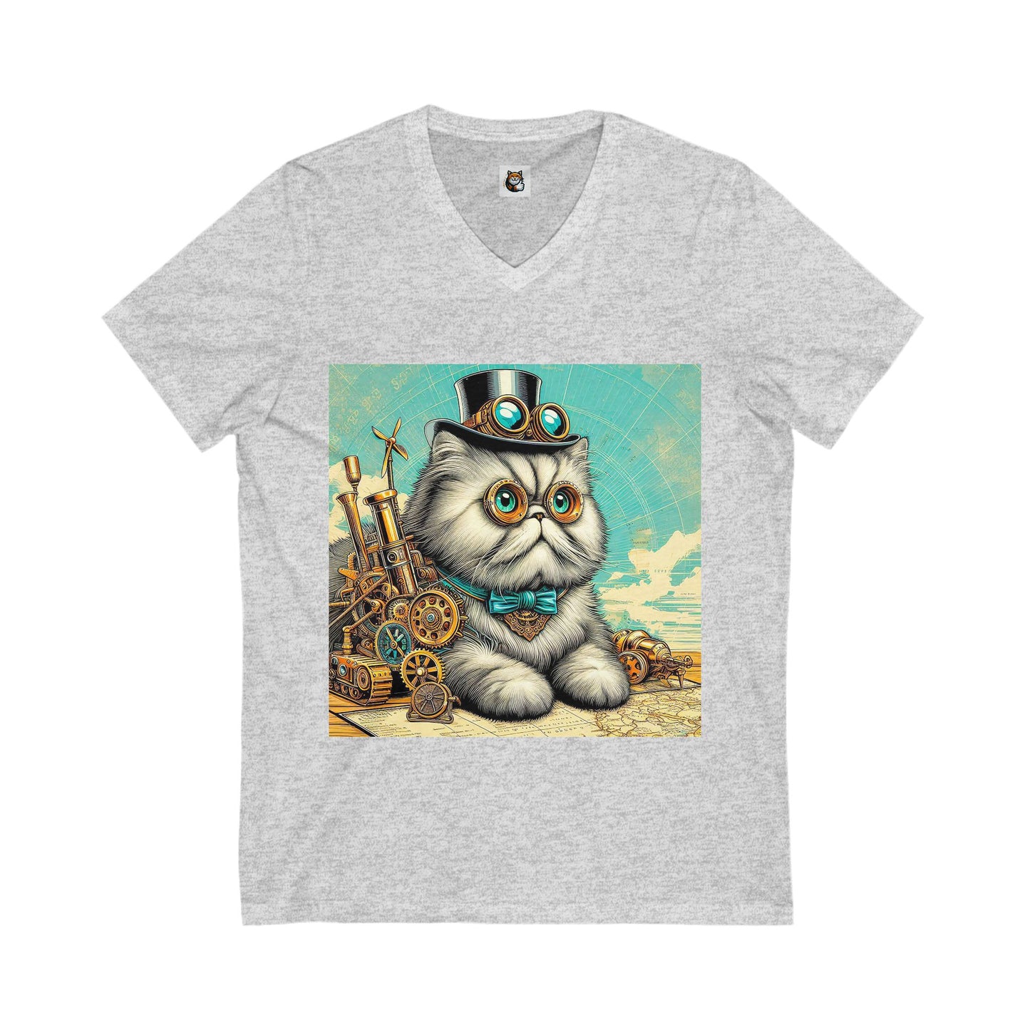 - Selkirk Rex Design steam punk V-Neck
