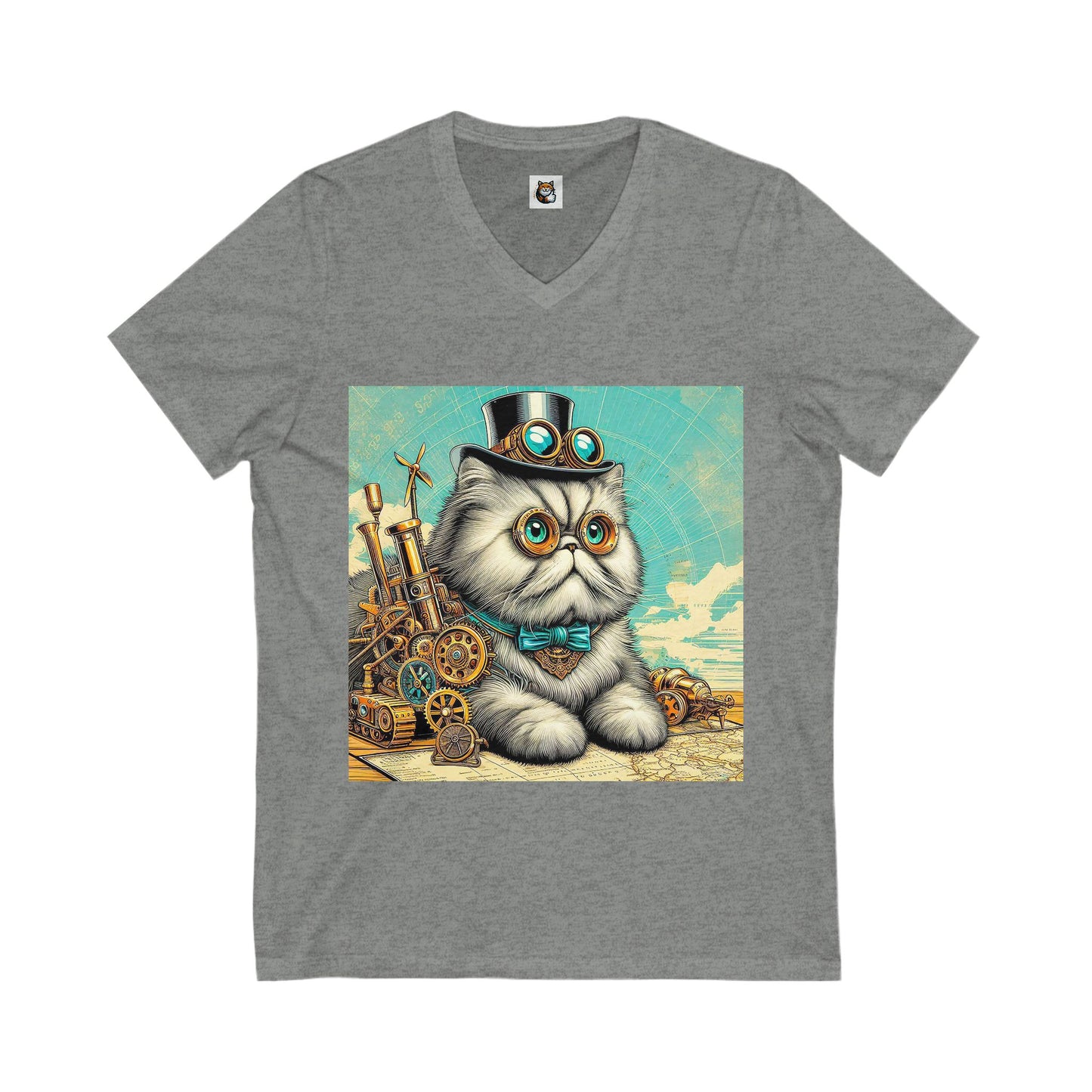 - Selkirk Rex Design steam punk V-Neck