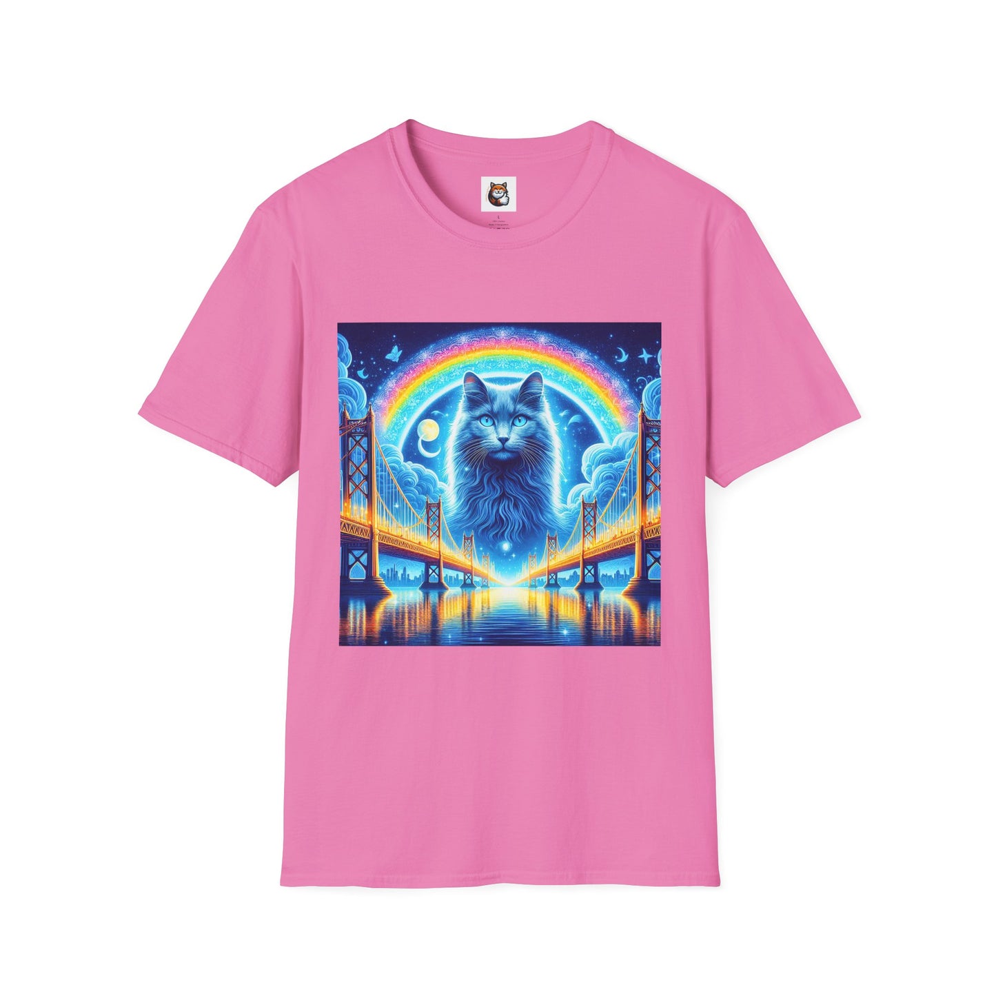 Russian Blue Cat rainbow T-Shirt