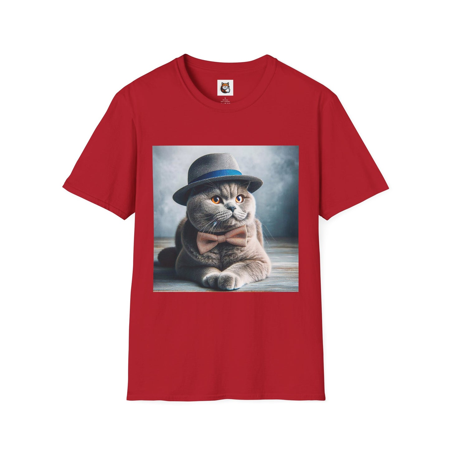 British Shorthair hat and bow Softstyle T-Shirt