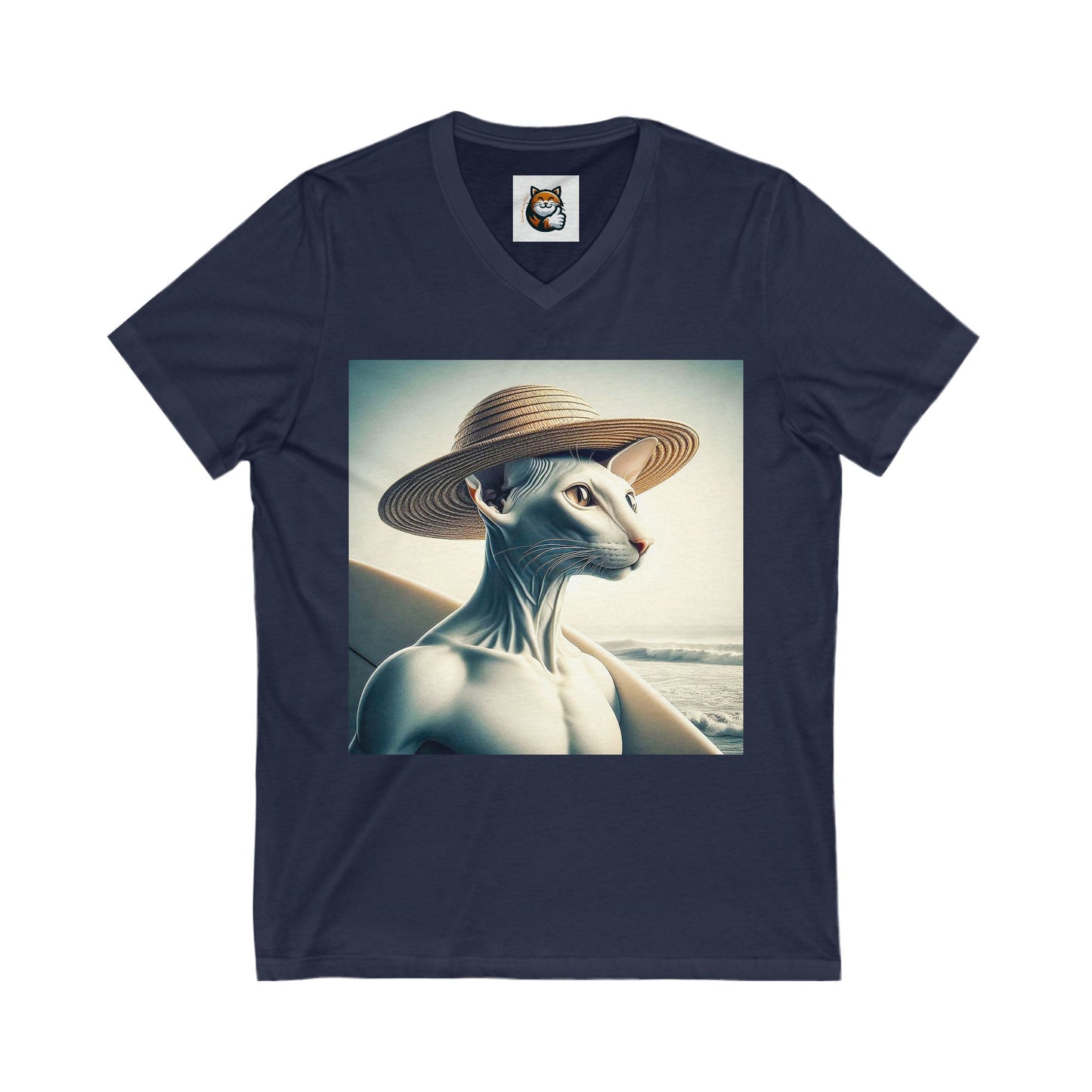 Oriental Shorthair Unisex Jersey Short Sleeve V-Neck Tee