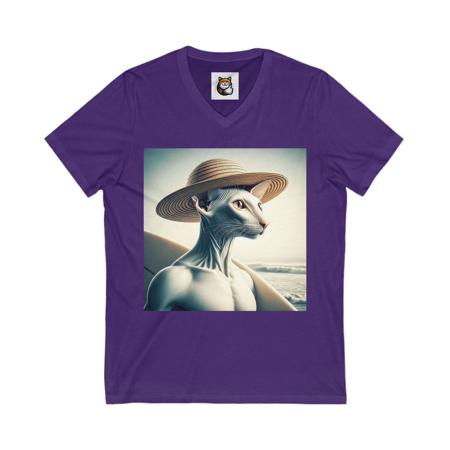 Oriental Shorthair Unisex Jersey Short Sleeve V-Neck Tee