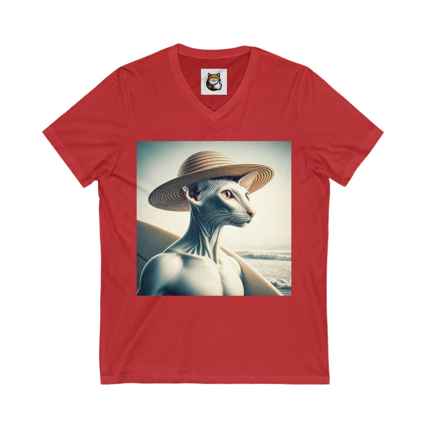 Oriental Shorthair Unisex Jersey Short Sleeve V-Neck Tee