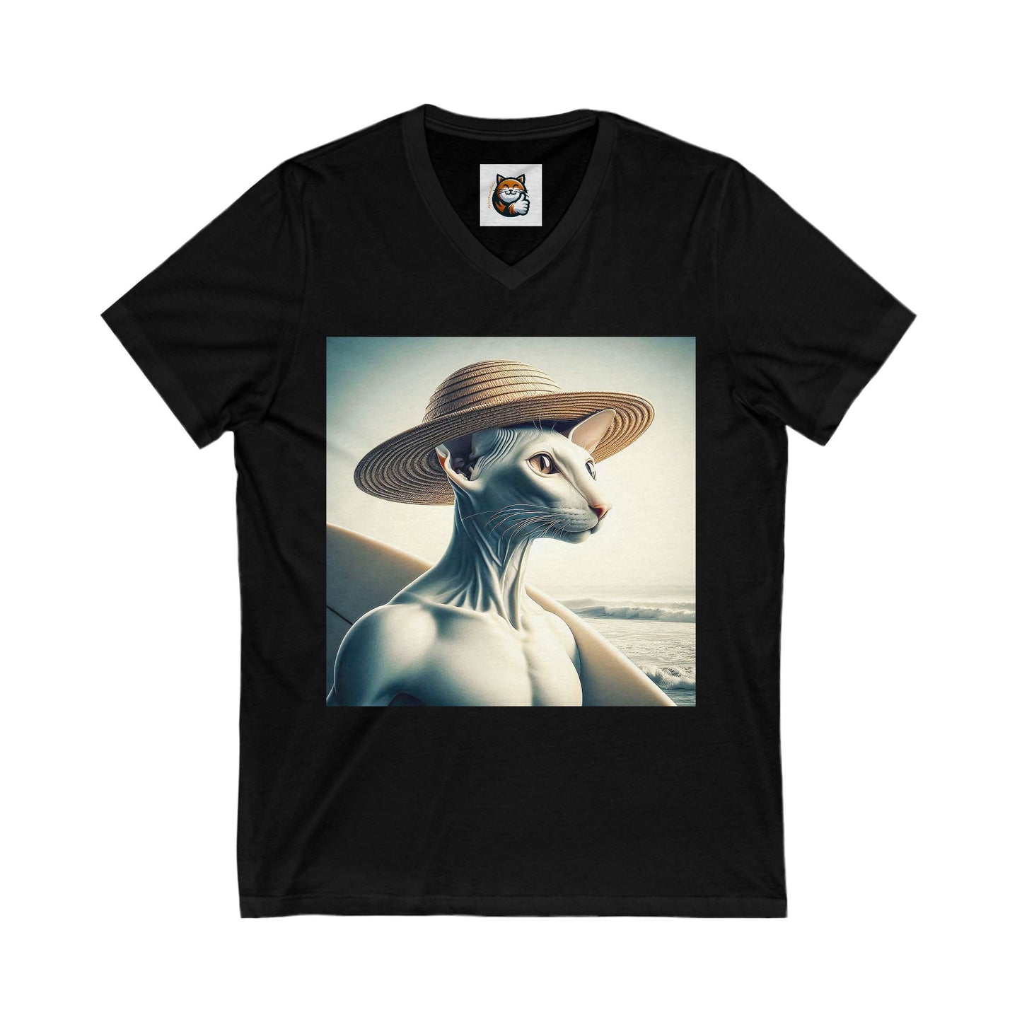 Oriental Shorthair Unisex Jersey Short Sleeve V-Neck Tee