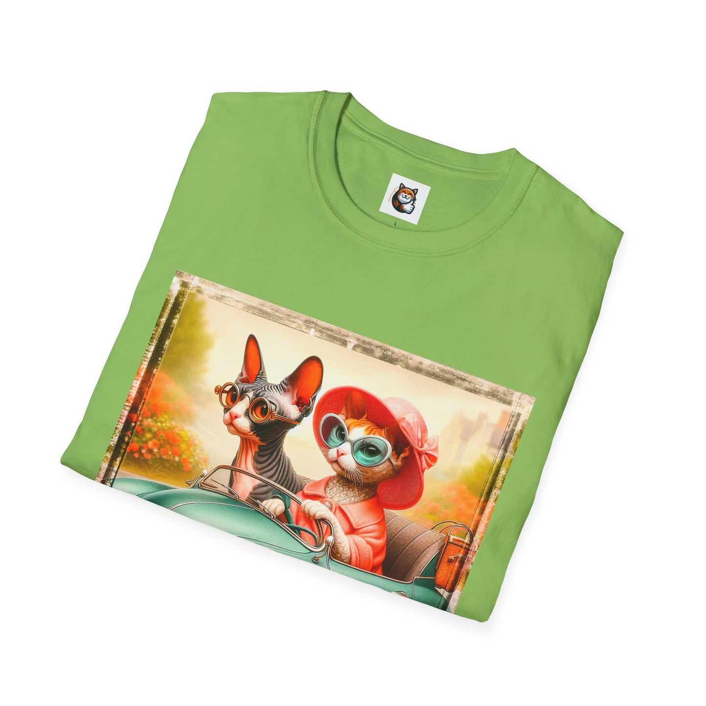 Wacky Cornish Rex Cat friends driving T-Shirt