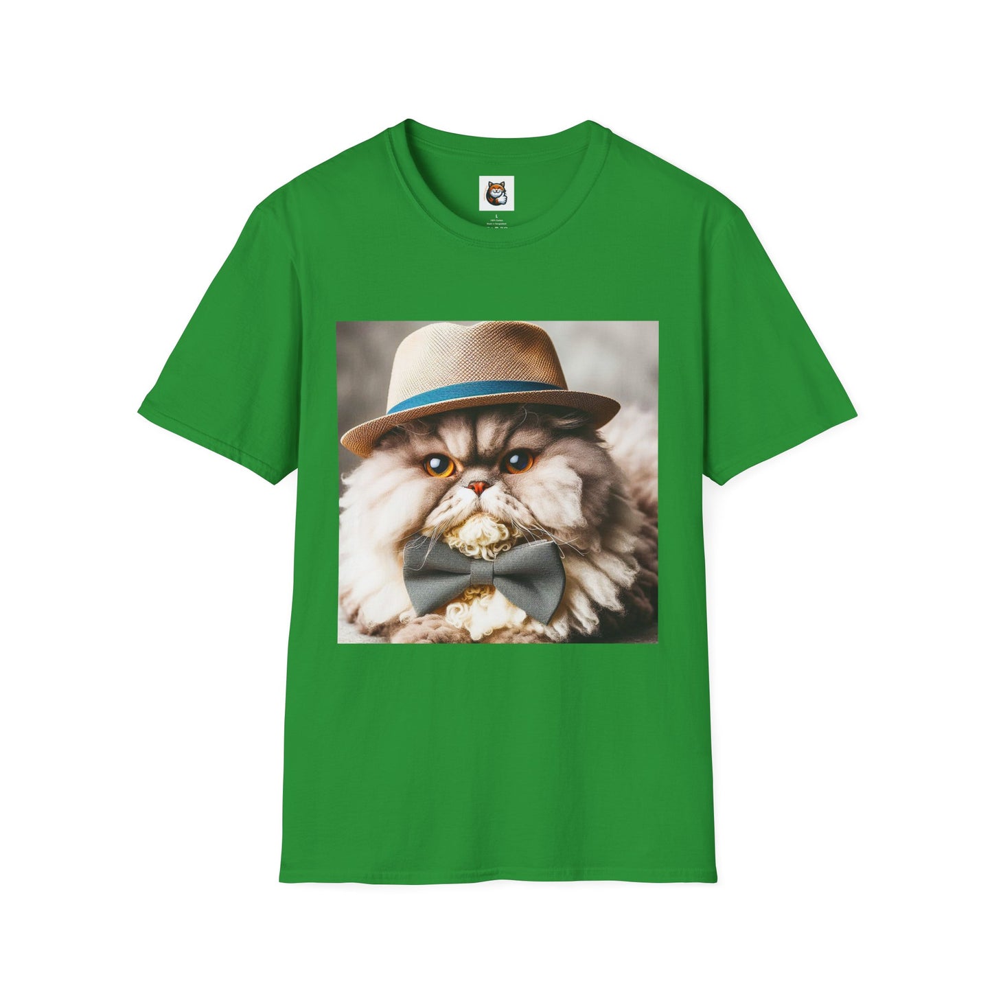 Selkirk Rex Cat T-Shirt top hat and bow tie