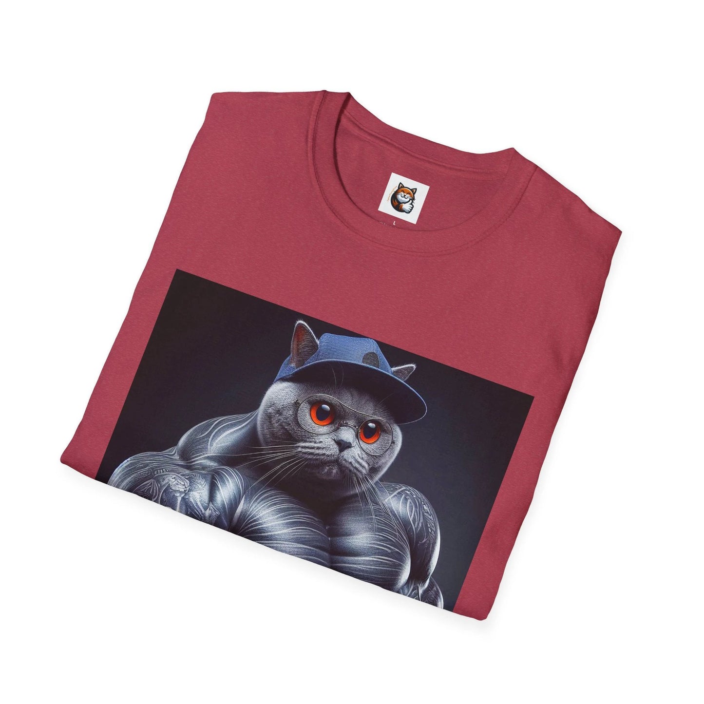 Russian Blue Cat arm day T-Shirt by Printify