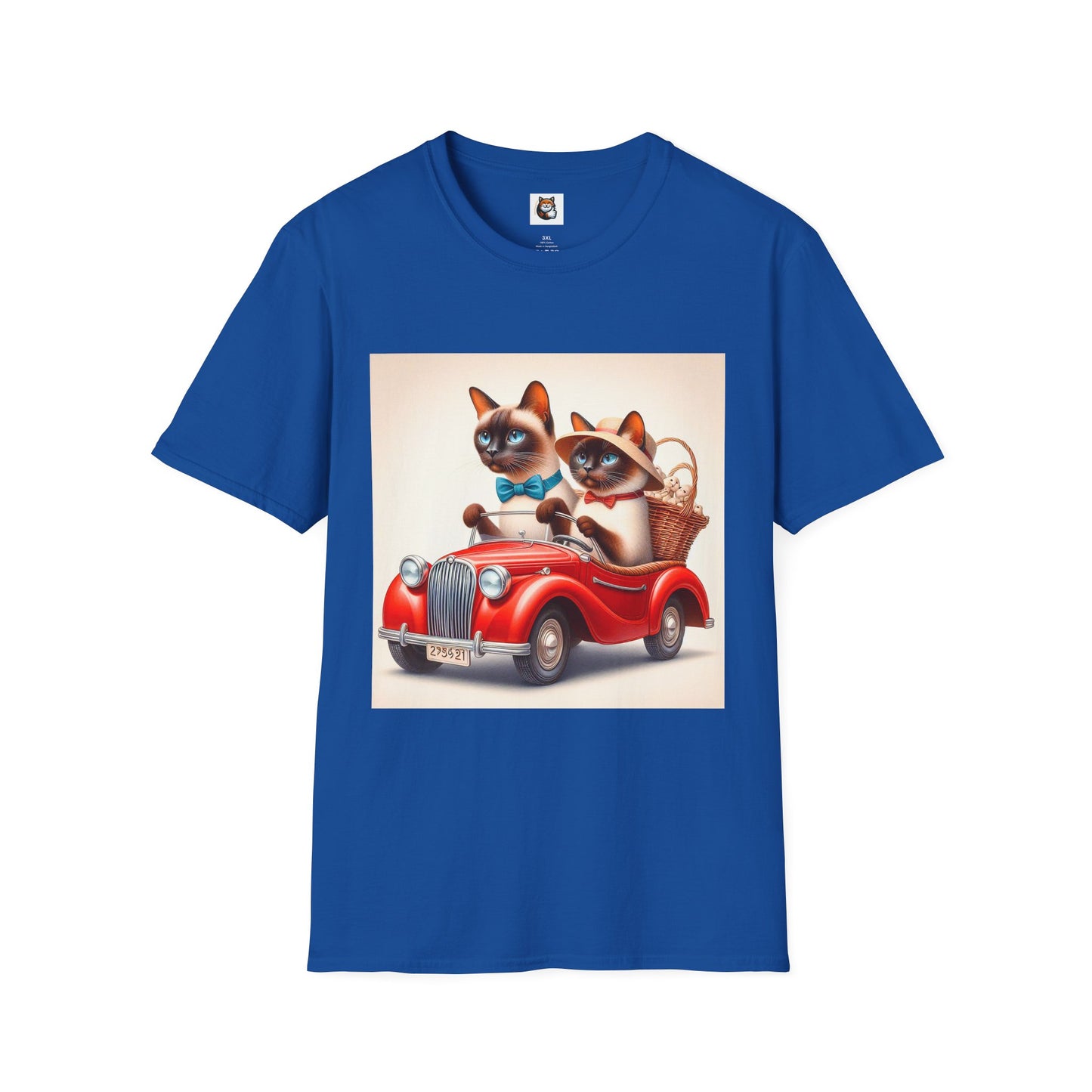Wacky Siamese Cat red car
