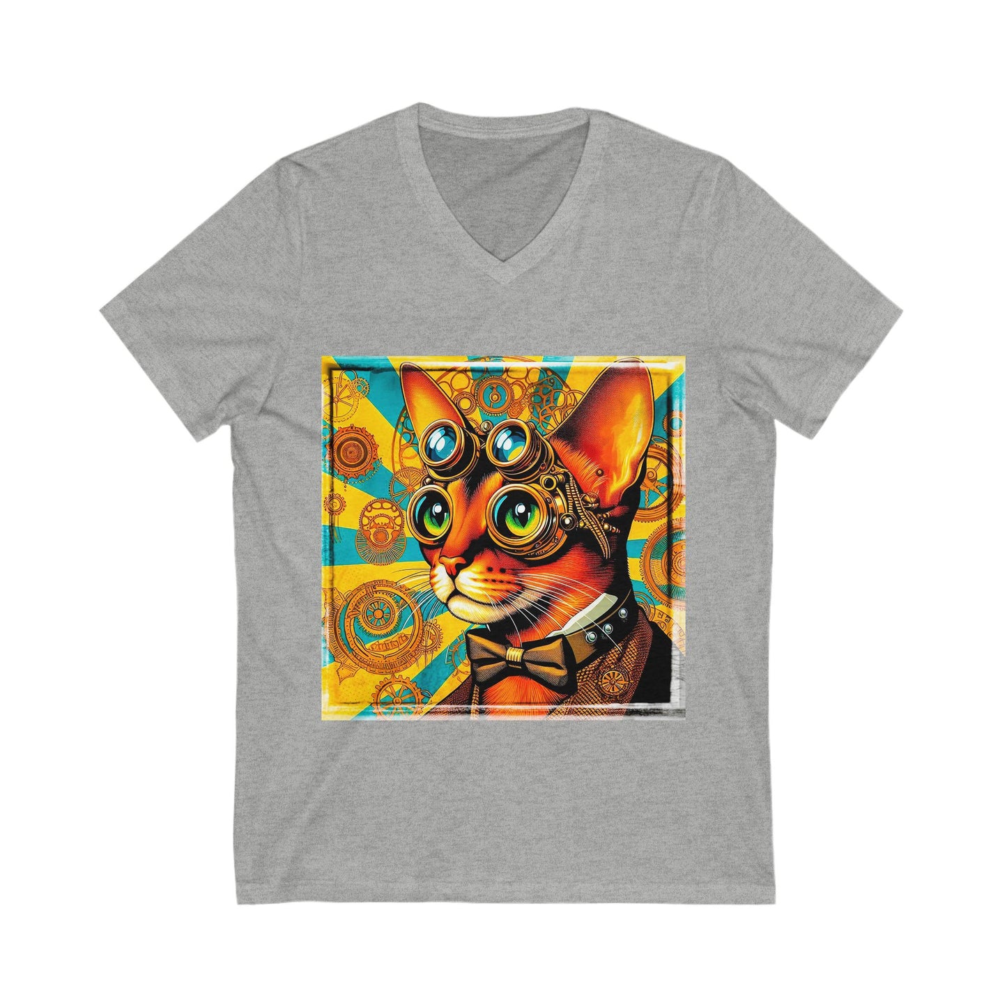 Abyssinian steam punk Jersey Short Sleeve V-Neck Tee