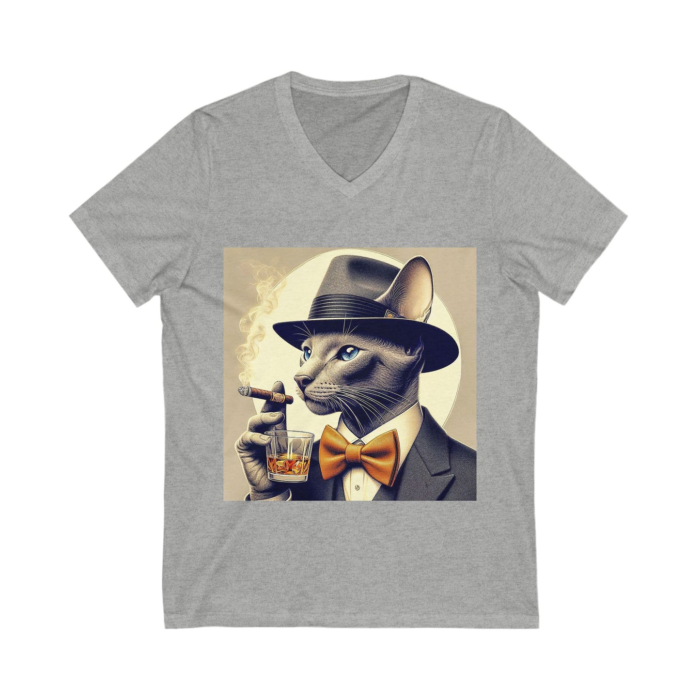 Oriental Shorthair Unisex Jersey Short Sleeve V-Neck Tee
