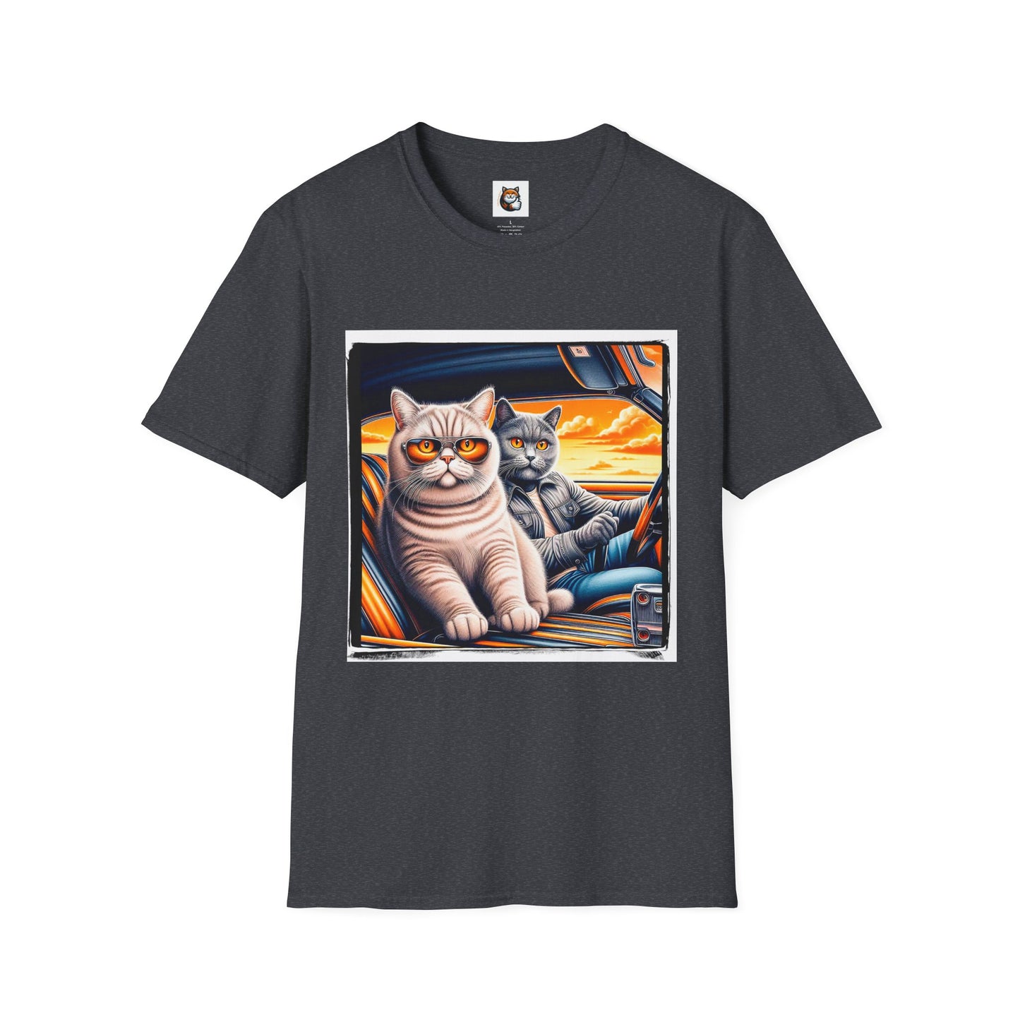 British Shorthair friends driving Softstyle T-Shirt