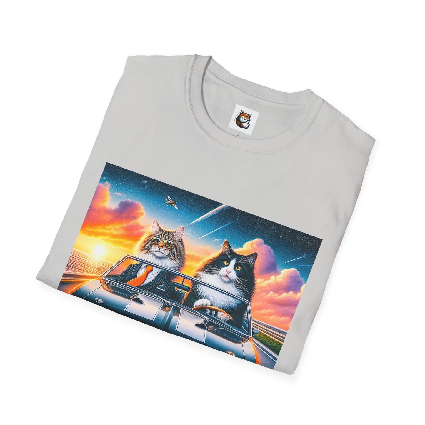 Wacky Norwegian Forest Cat Unisex Softstyle T-Shirt