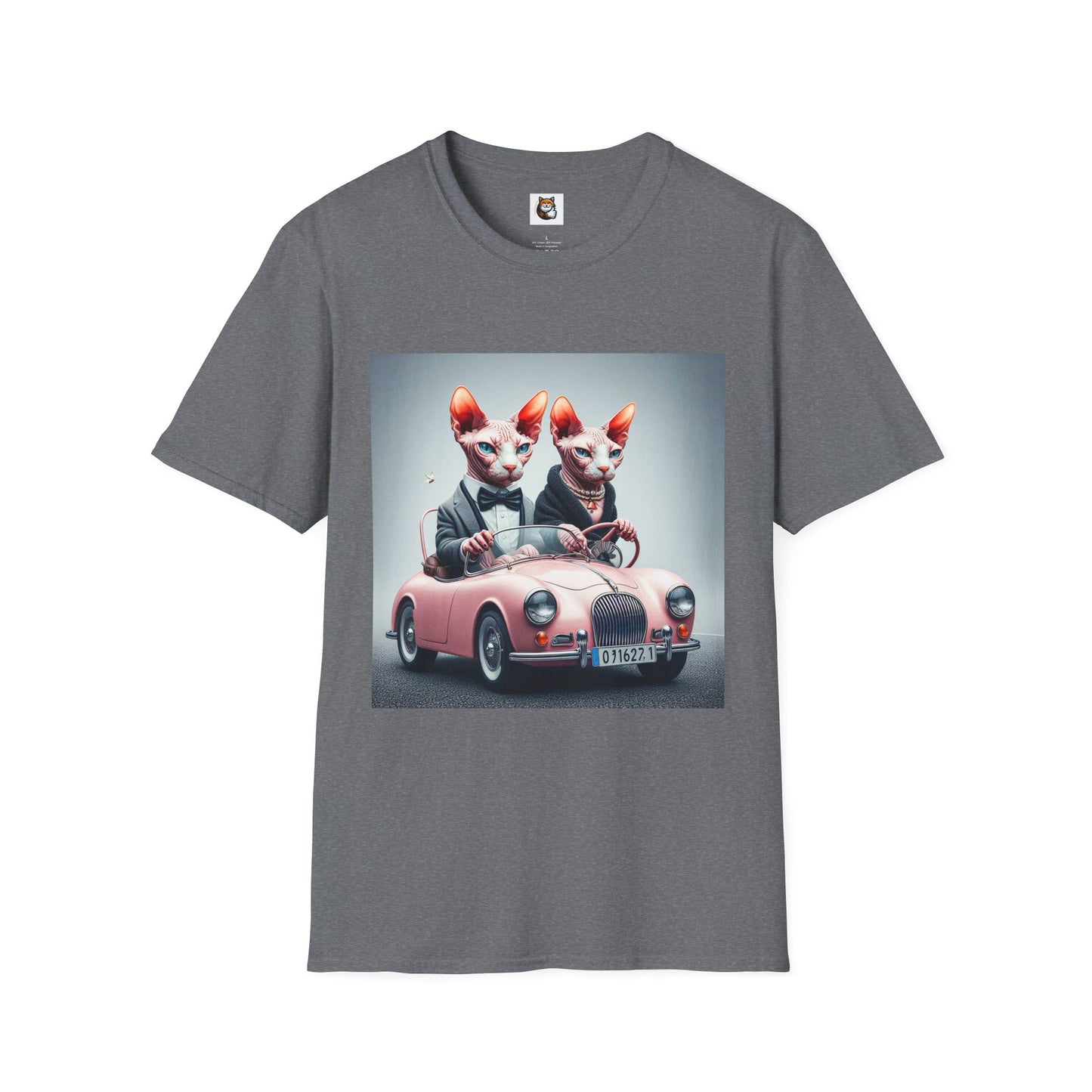 Wacky Sphynx Cat pink car