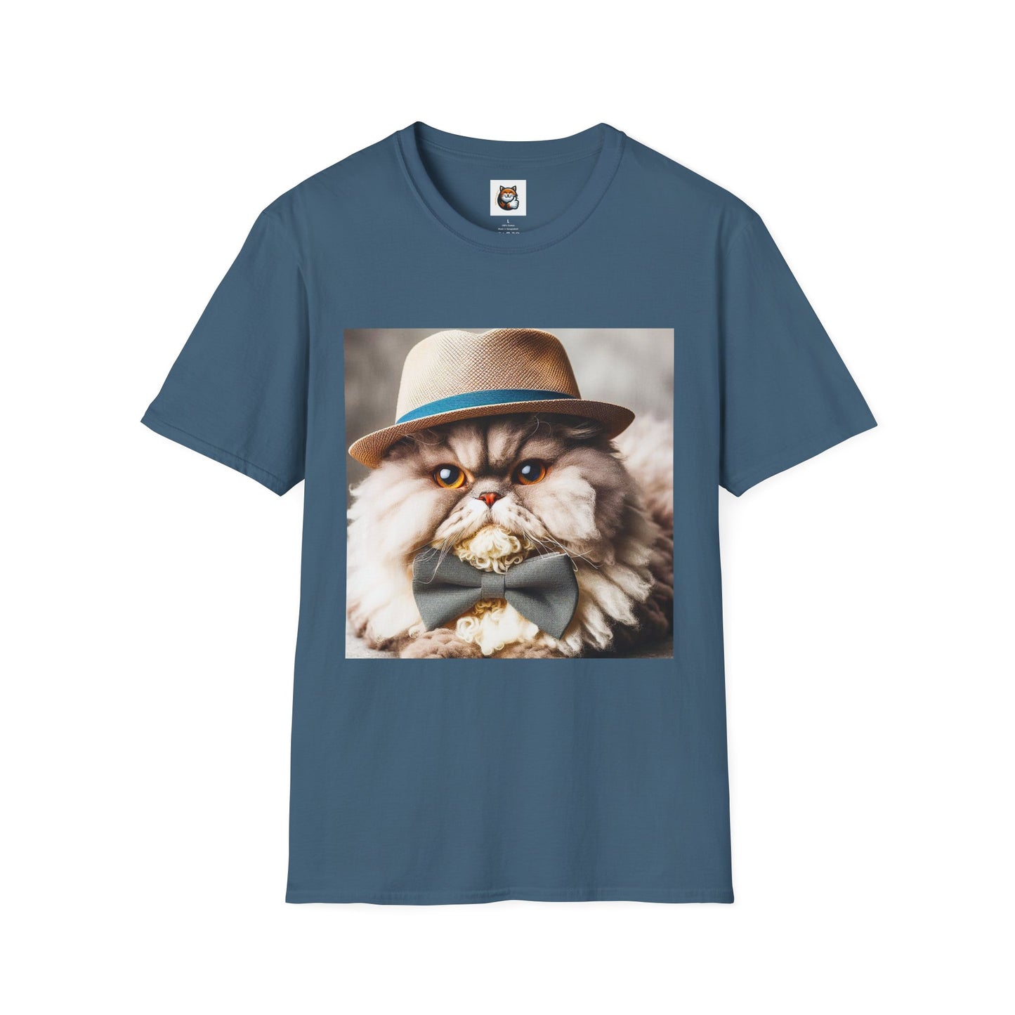 Selkirk Rex Cat T-Shirt top hat and bow tie