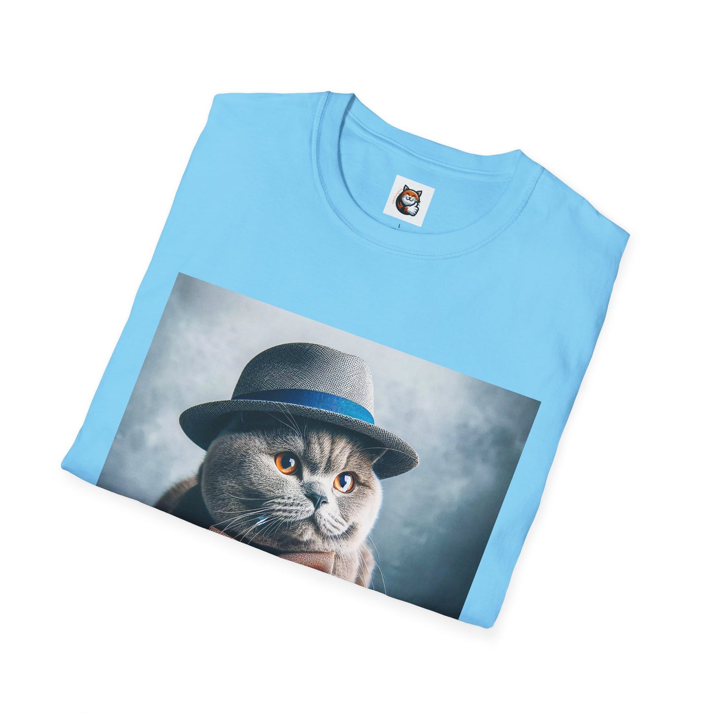 British Shorthair hat and bow Softstyle T-Shirt