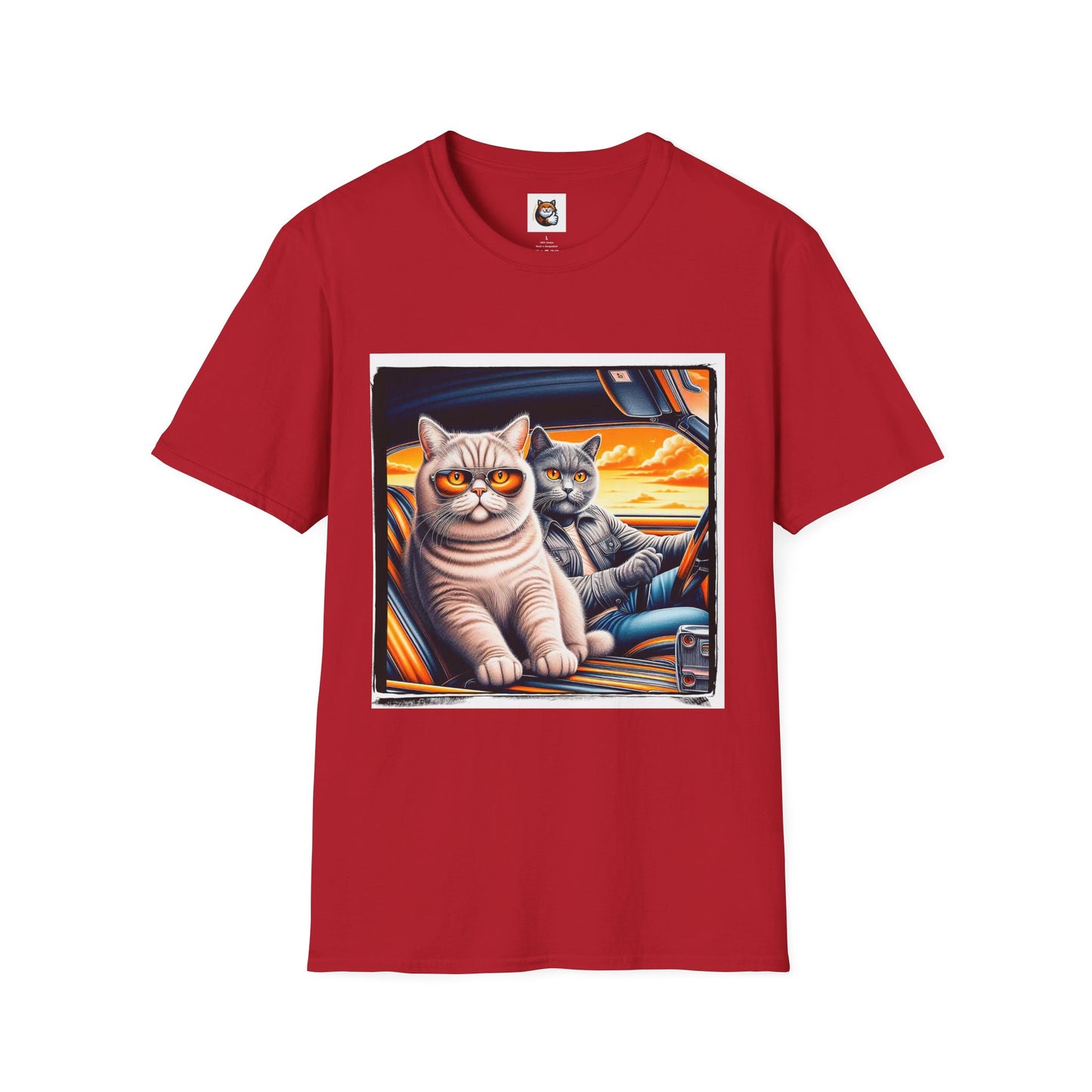 British Shorthair friends driving Softstyle T-Shirt