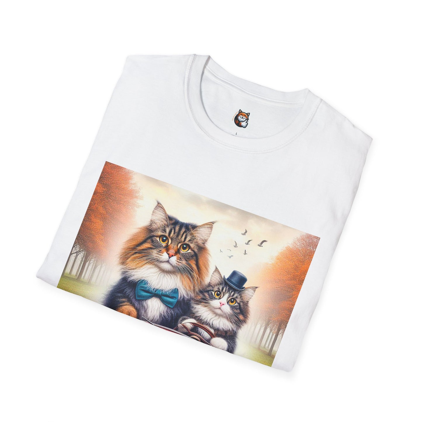 Wacky Norwegian Forest Cat Unisex Softstyle T-Shirt