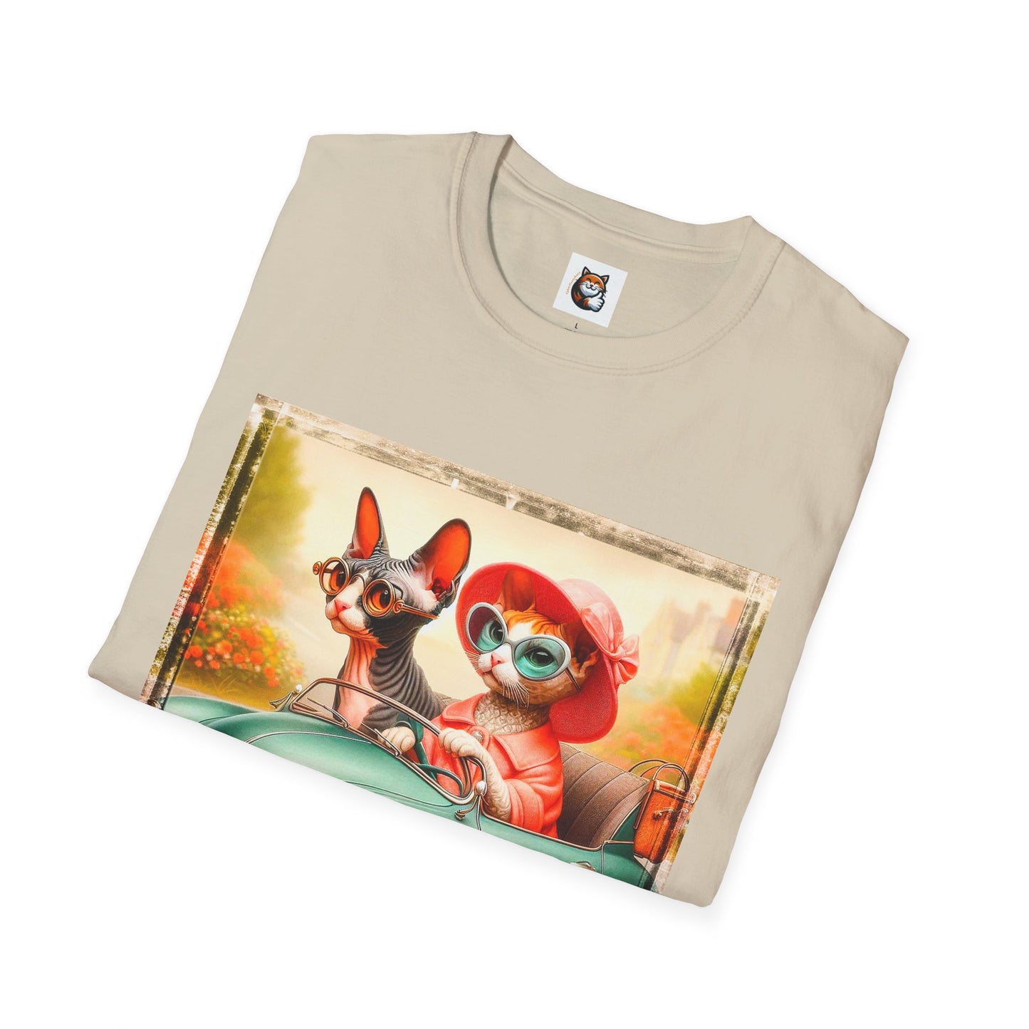 Wacky Cornish Rex Cat friends driving T-Shirt