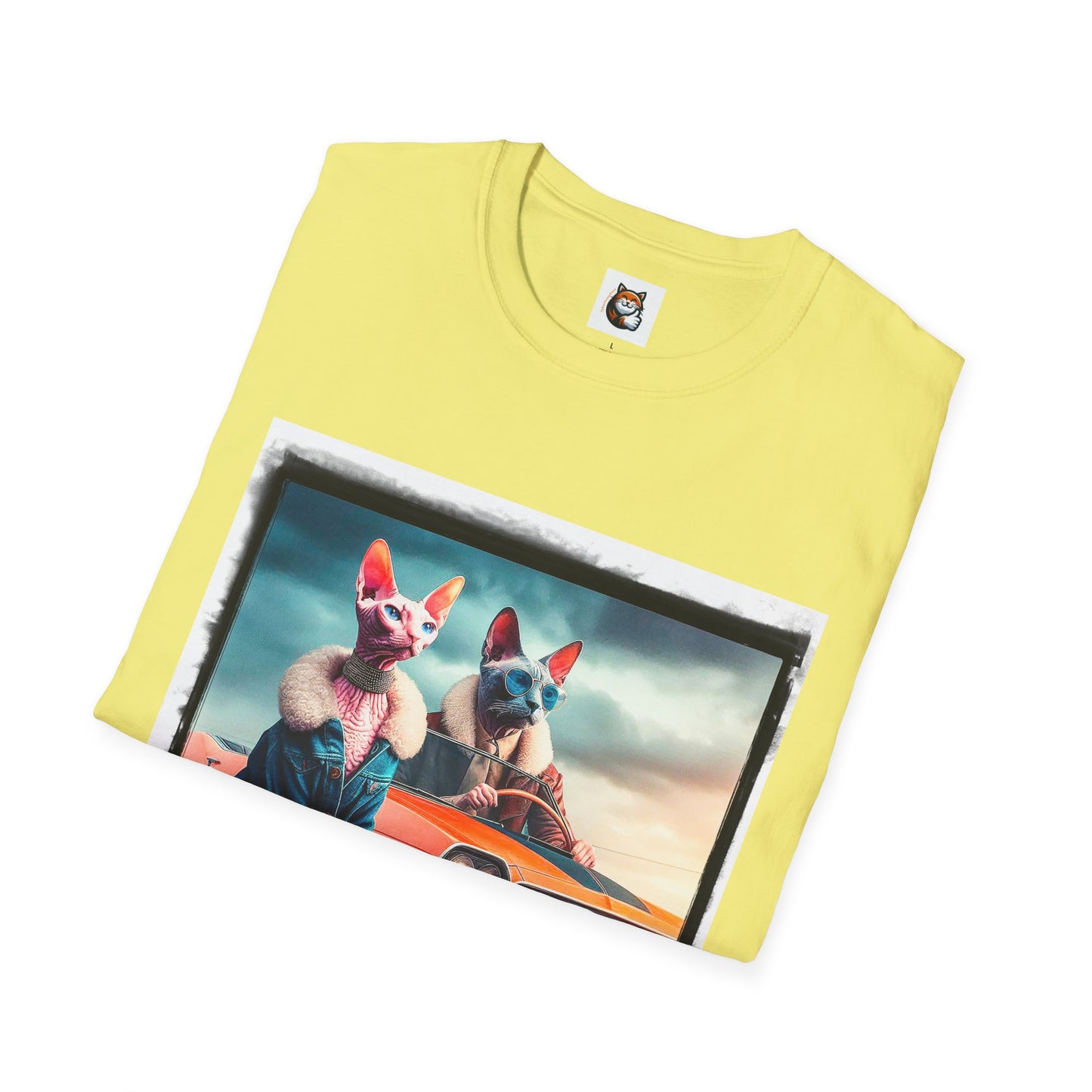 Wacky Cornish Rex Cat Unisex Softstyle T-Shirt