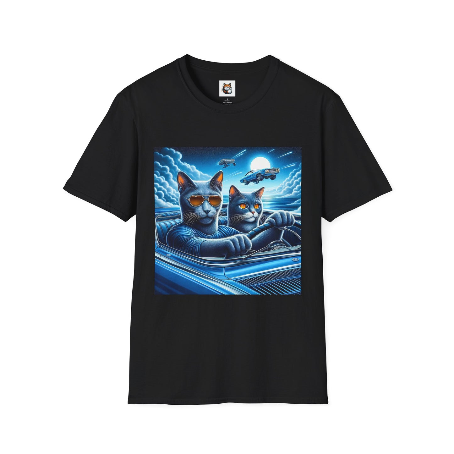 Russian Blue Cat pretty night T-Shirt