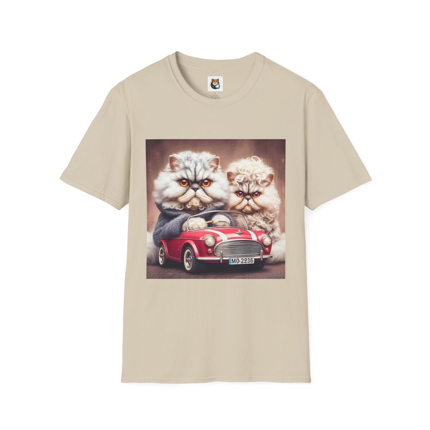 Wacky Selkirk Rex Cat T-Shirt angry couple