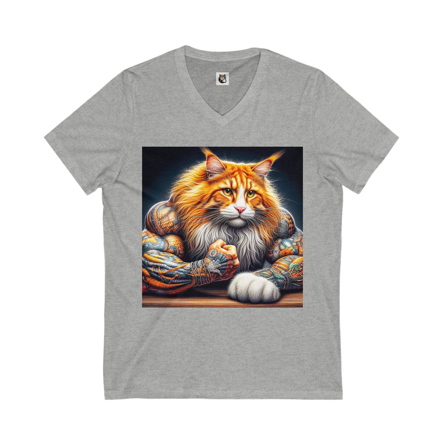 Maine Coon Unisex Jersey Short Sleeve V-Neck Tee