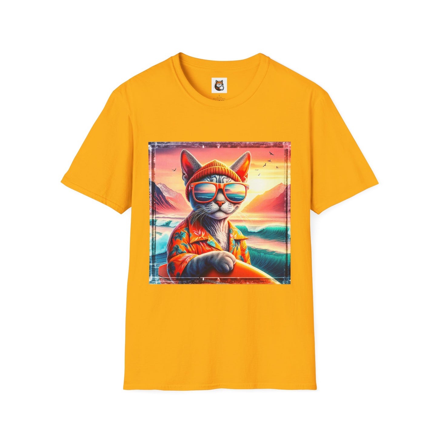 Devon Rex Cat Unisex Softstyle T-Shirt