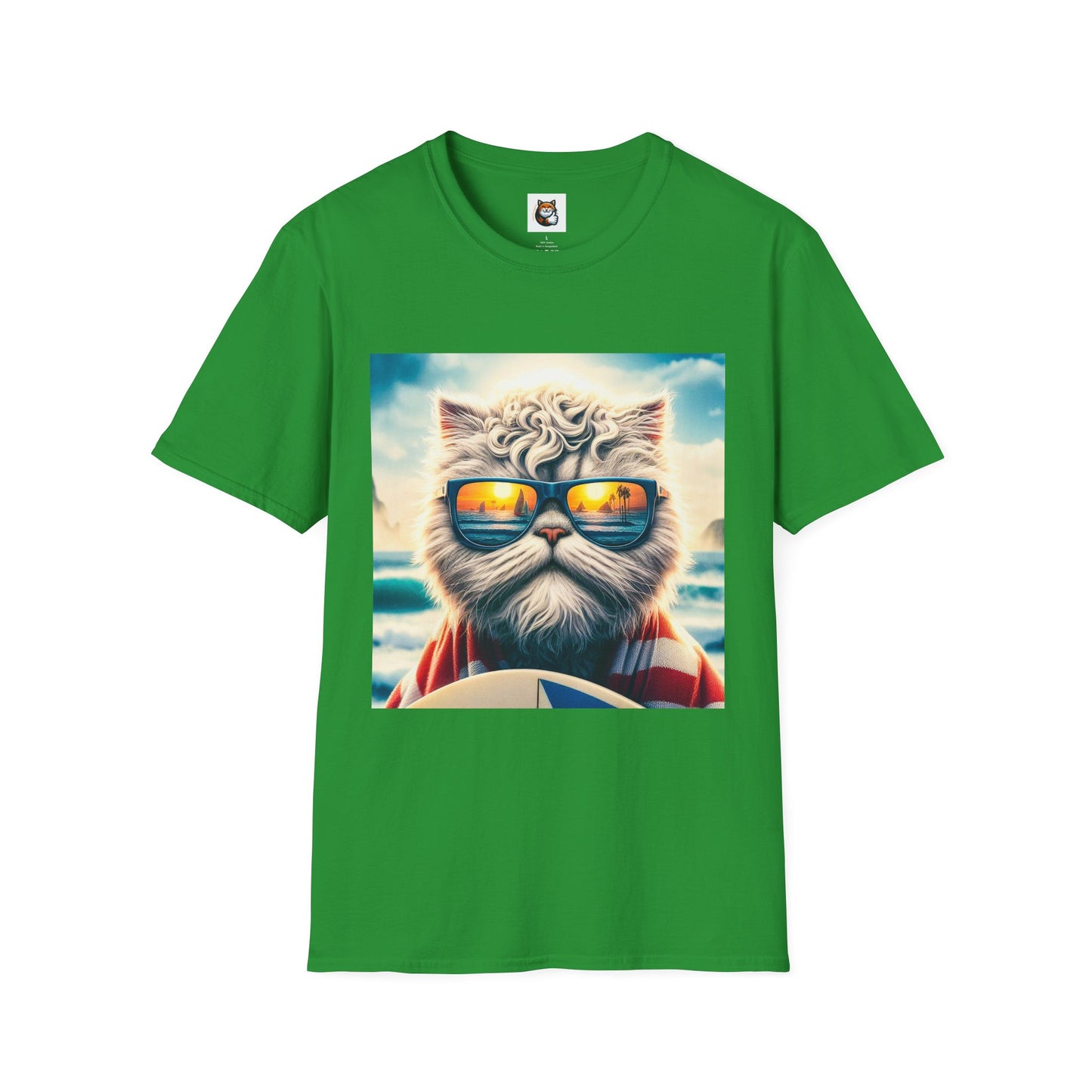 Selkirk Rex Cat T-Shirt beach day