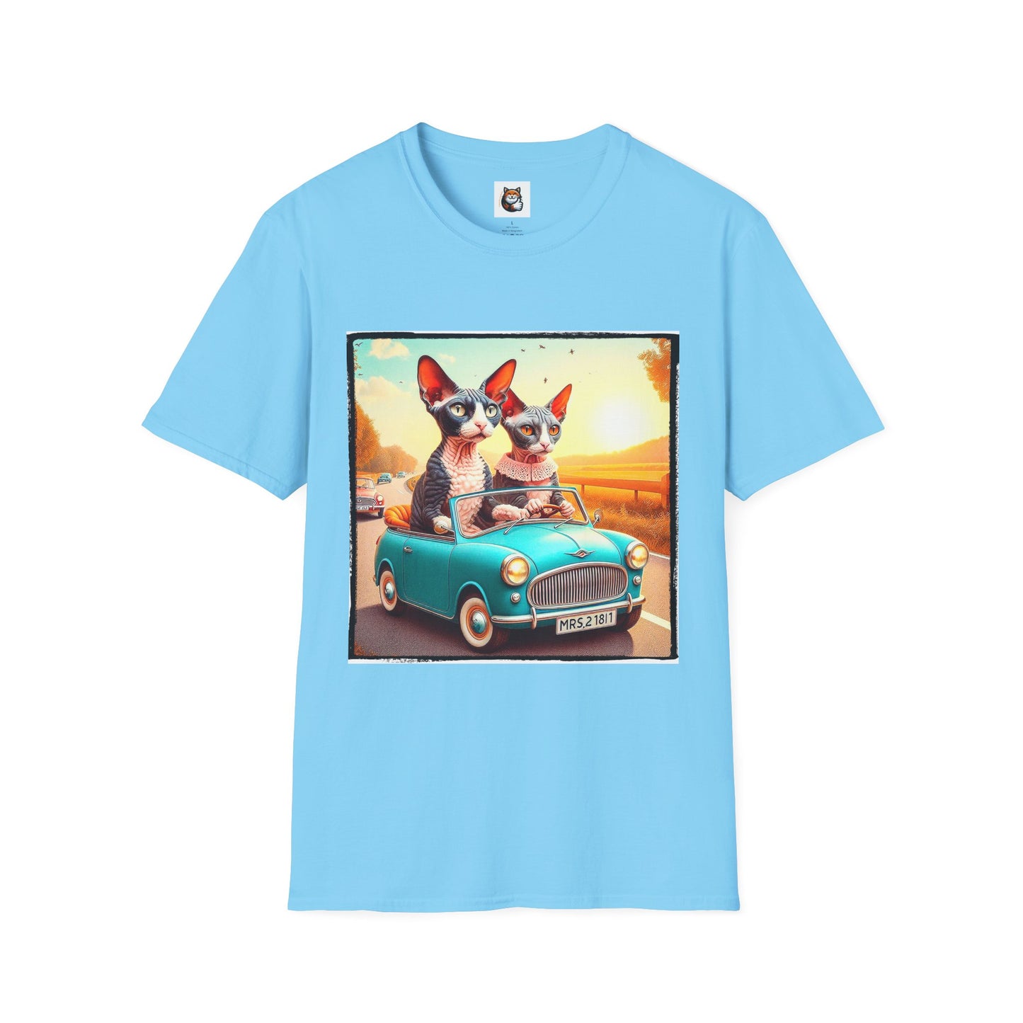 Wacky Cornish Rex Cat tiny car T-Shirt