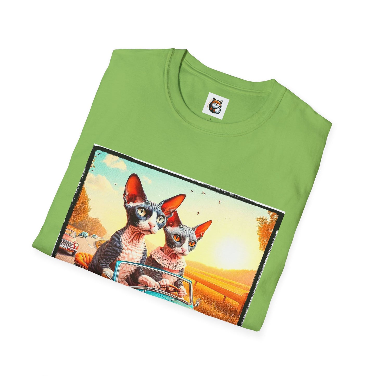 Wacky Cornish Rex Cat tiny car T-Shirt