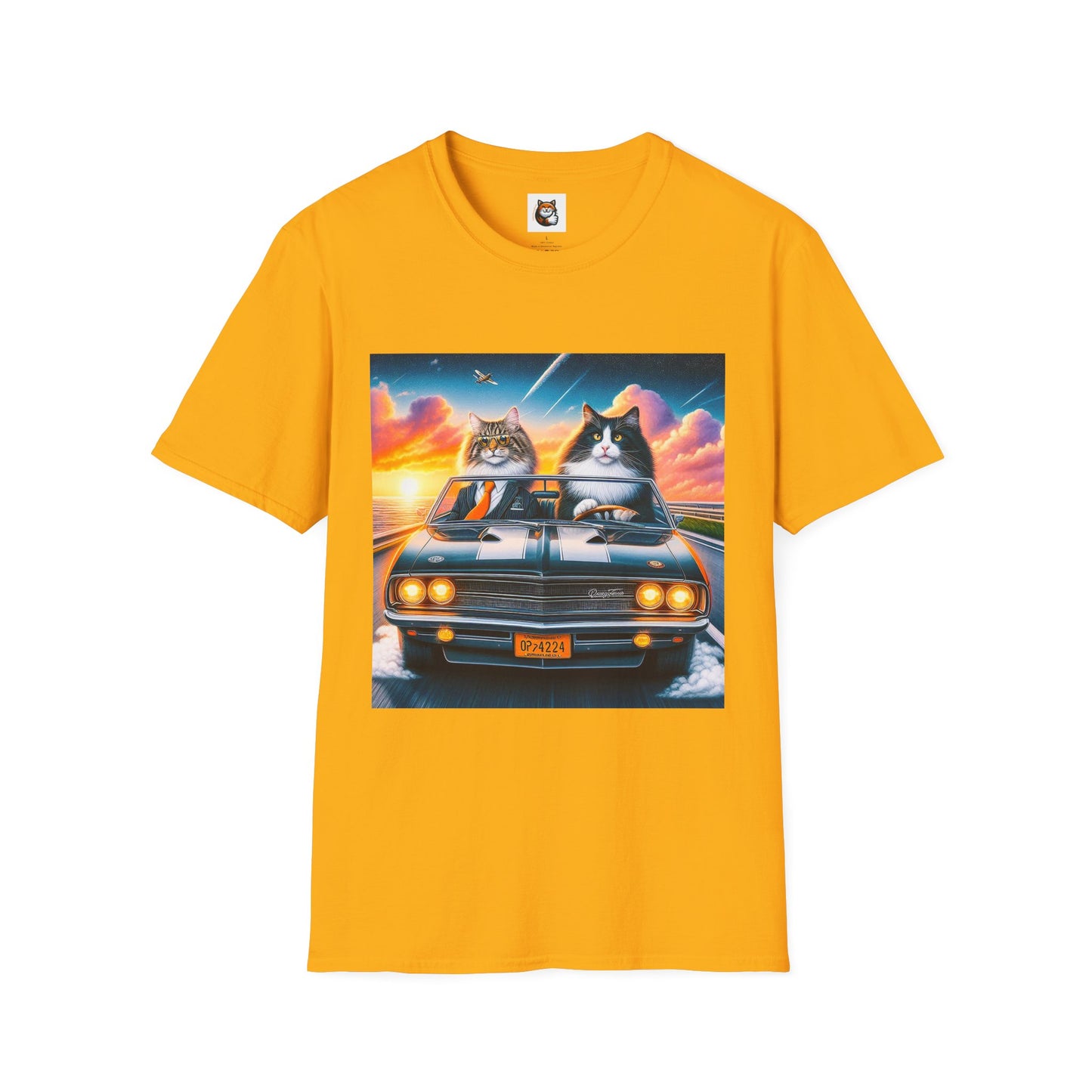 Wacky Norwegian Forest Cat Unisex Softstyle T-Shirt