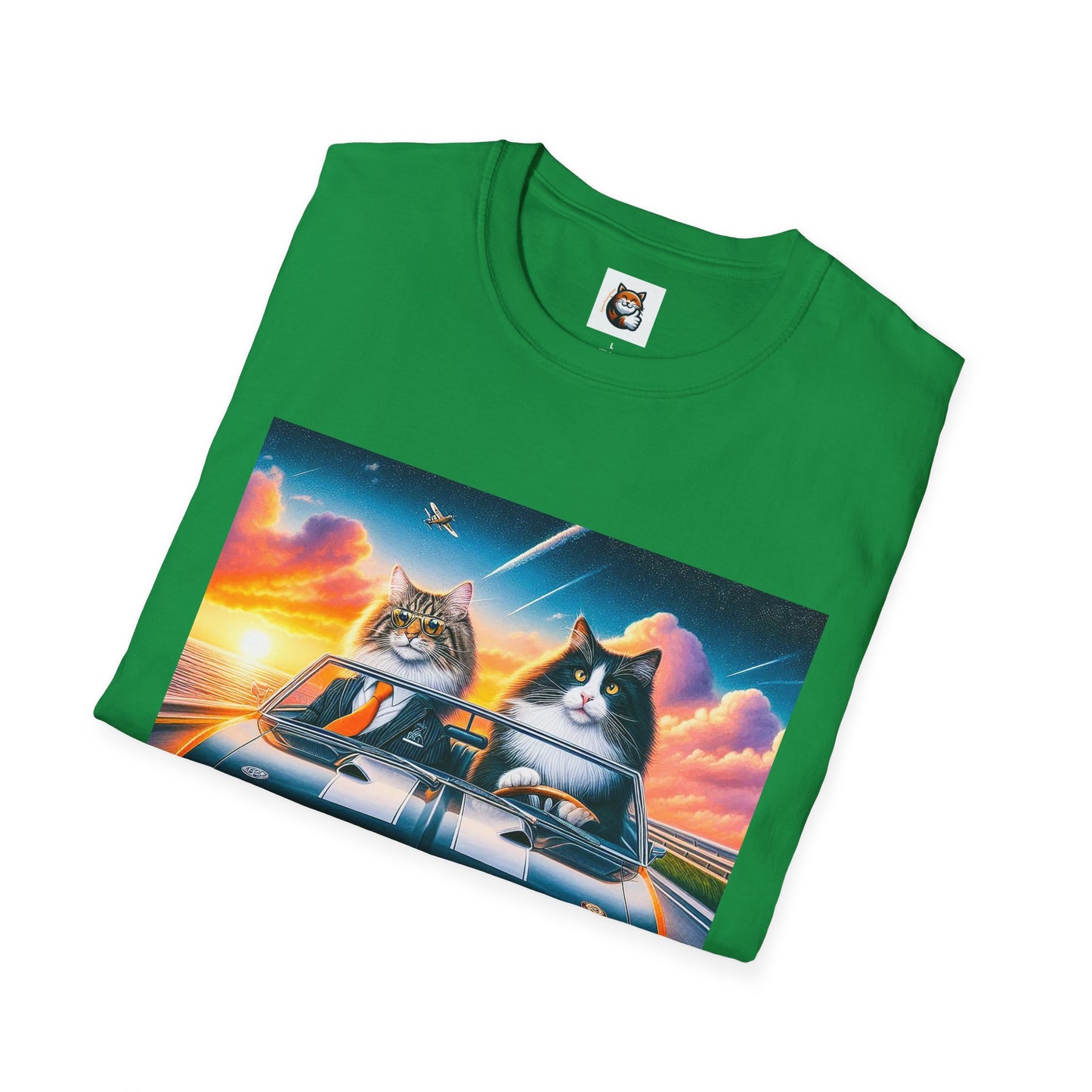 Wacky Norwegian Forest Cat Unisex Softstyle T-Shirt