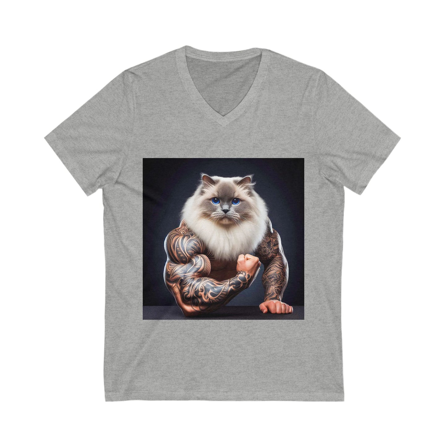 Ragdoll Cat Unisex Jersey Short Sleeve V-Neck Tee