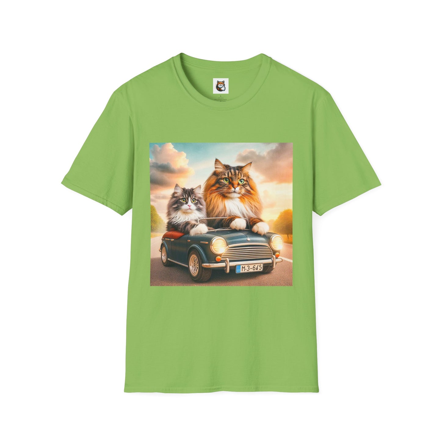 Wacky Norwegian Forest Cat Unisex Softstyle T-Shirt