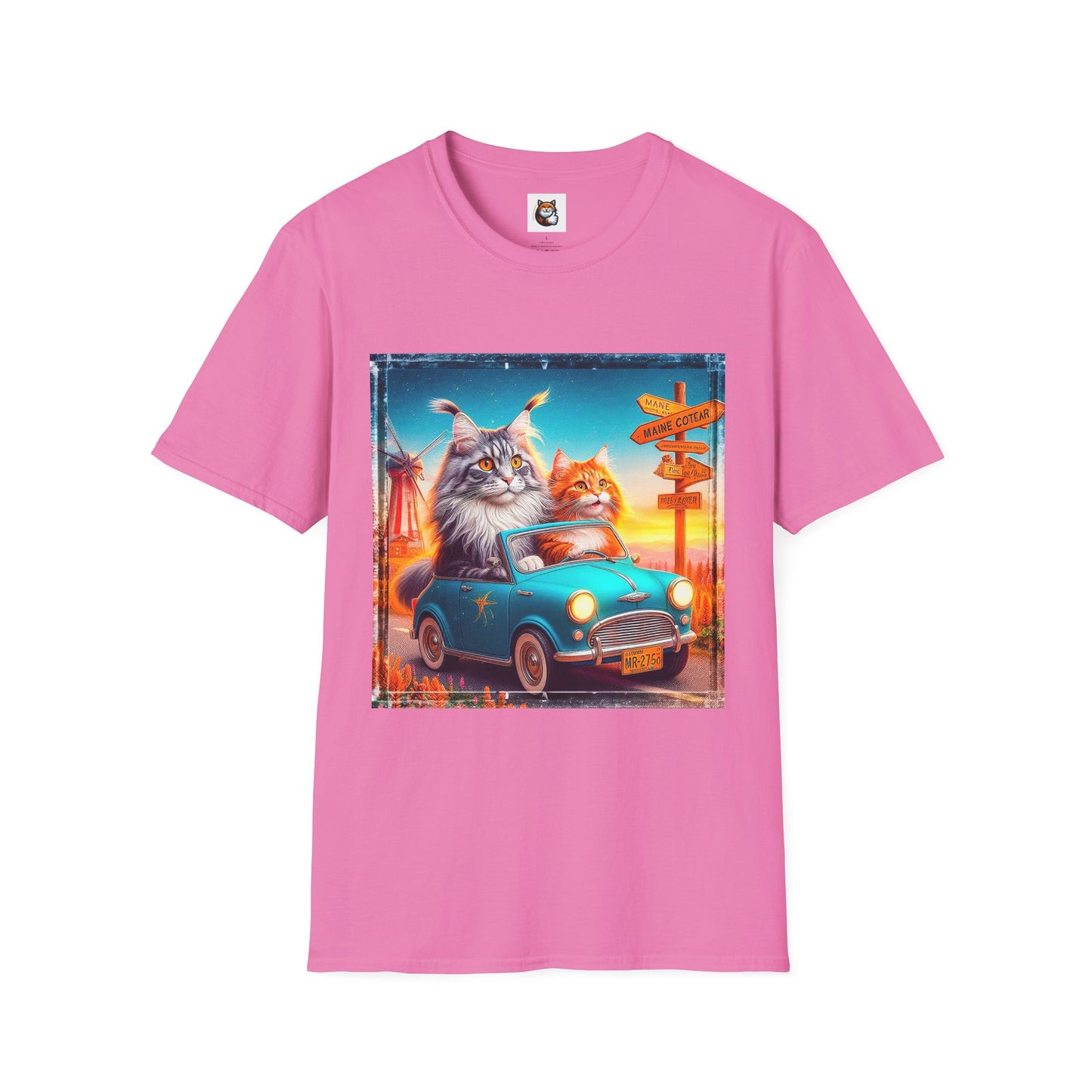 Wacky Maine Coon Unisex Softstyle T-Shirt