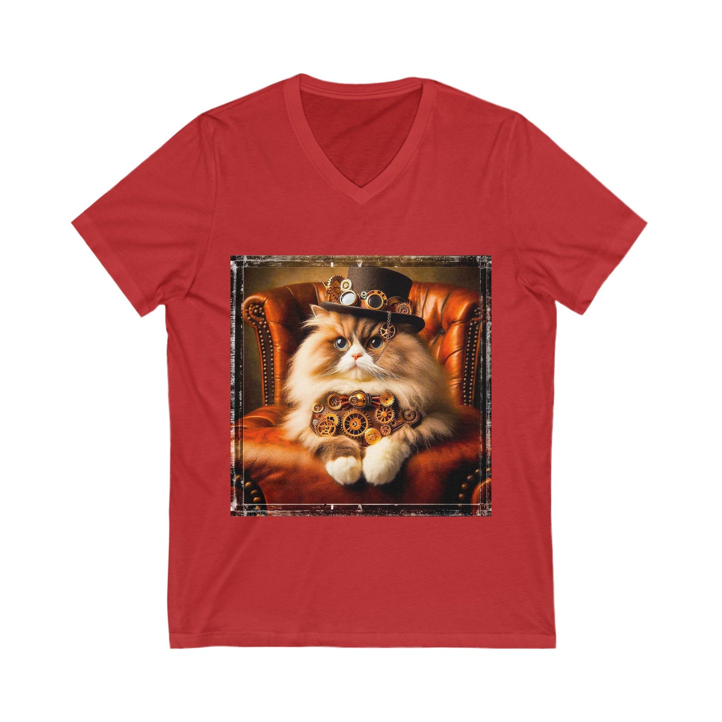 Ragdoll Cat Unisex Jersey Short Sleeve V-Neck Tee