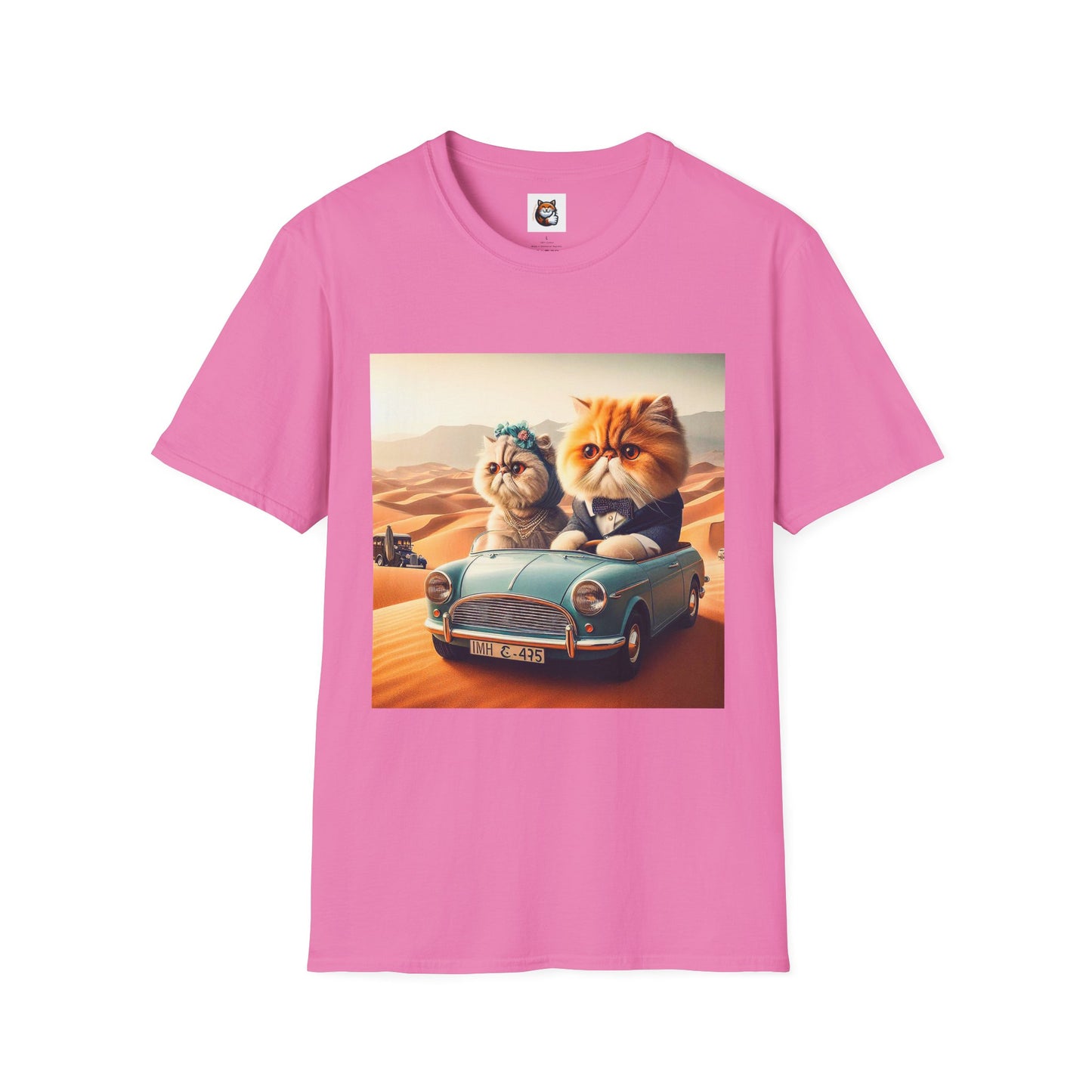 Wacky Persian Cat Unisex Softstyle T-Shirt