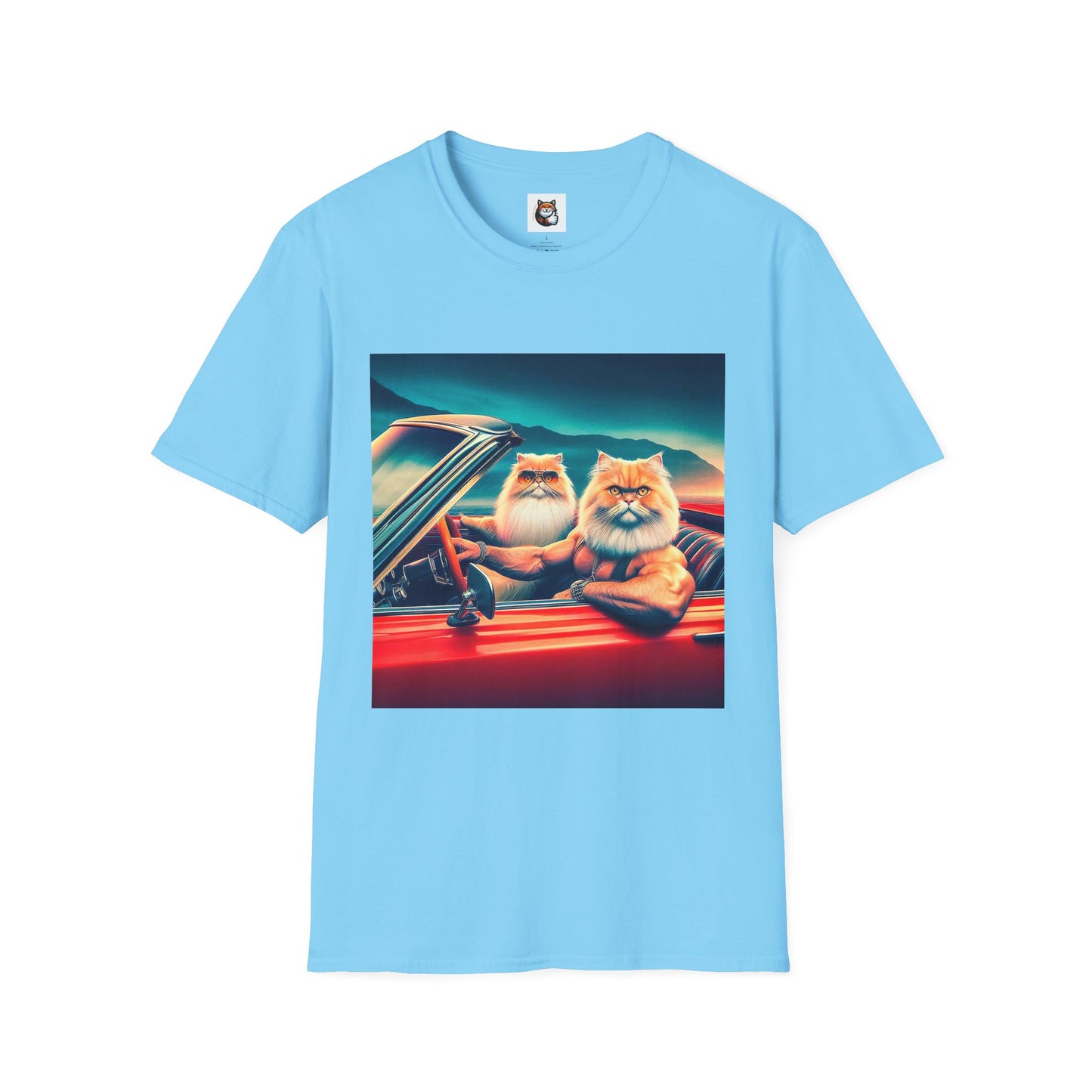 Wacky Persian Cat Unisex Softstyle T-Shirt