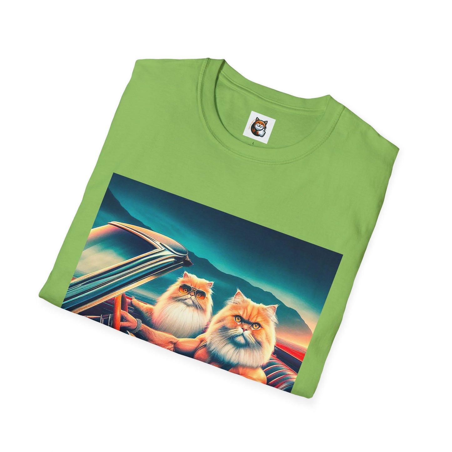 Wacky Persian Cat Unisex Softstyle T-Shirt