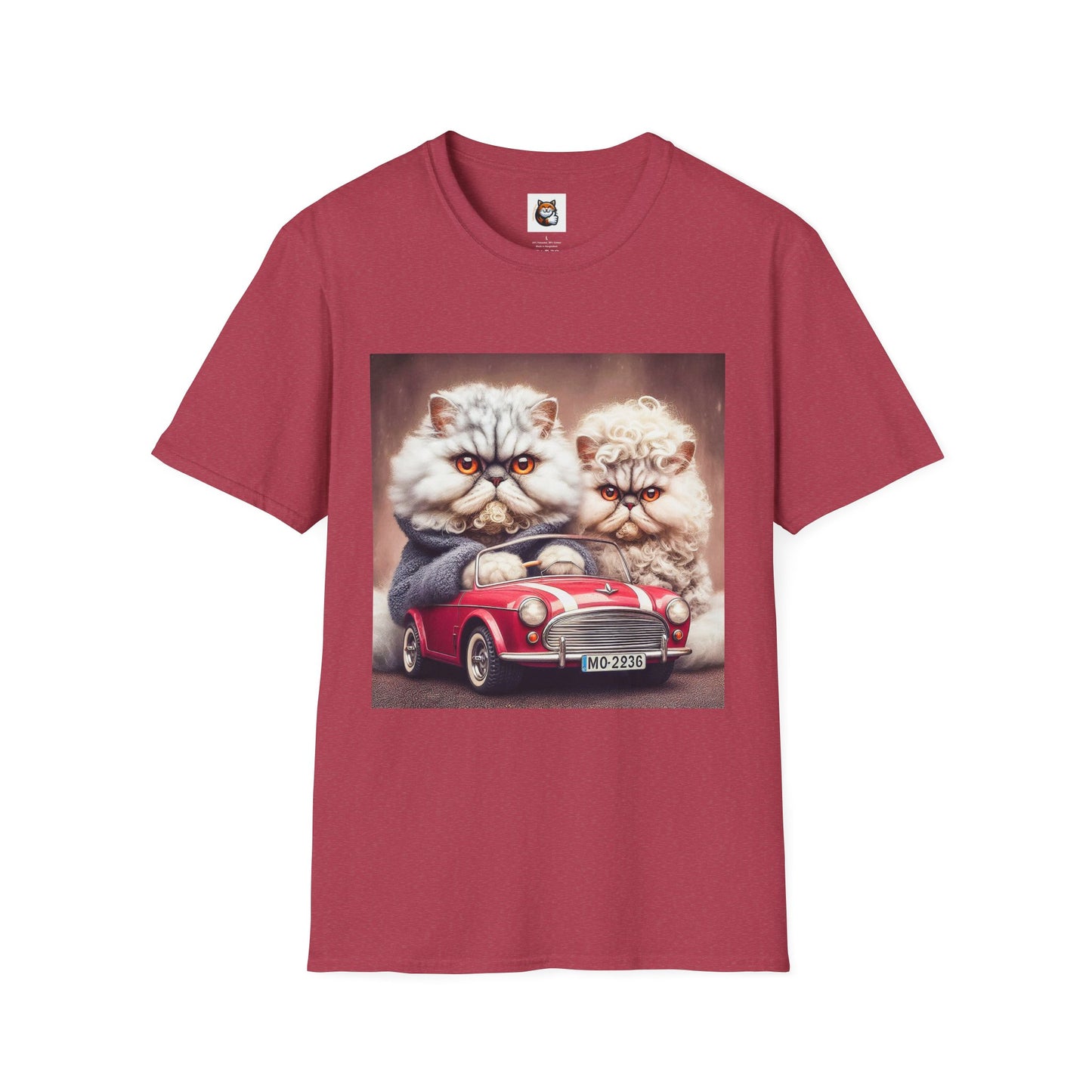 Wacky Selkirk Rex Cat T-Shirt angry couple