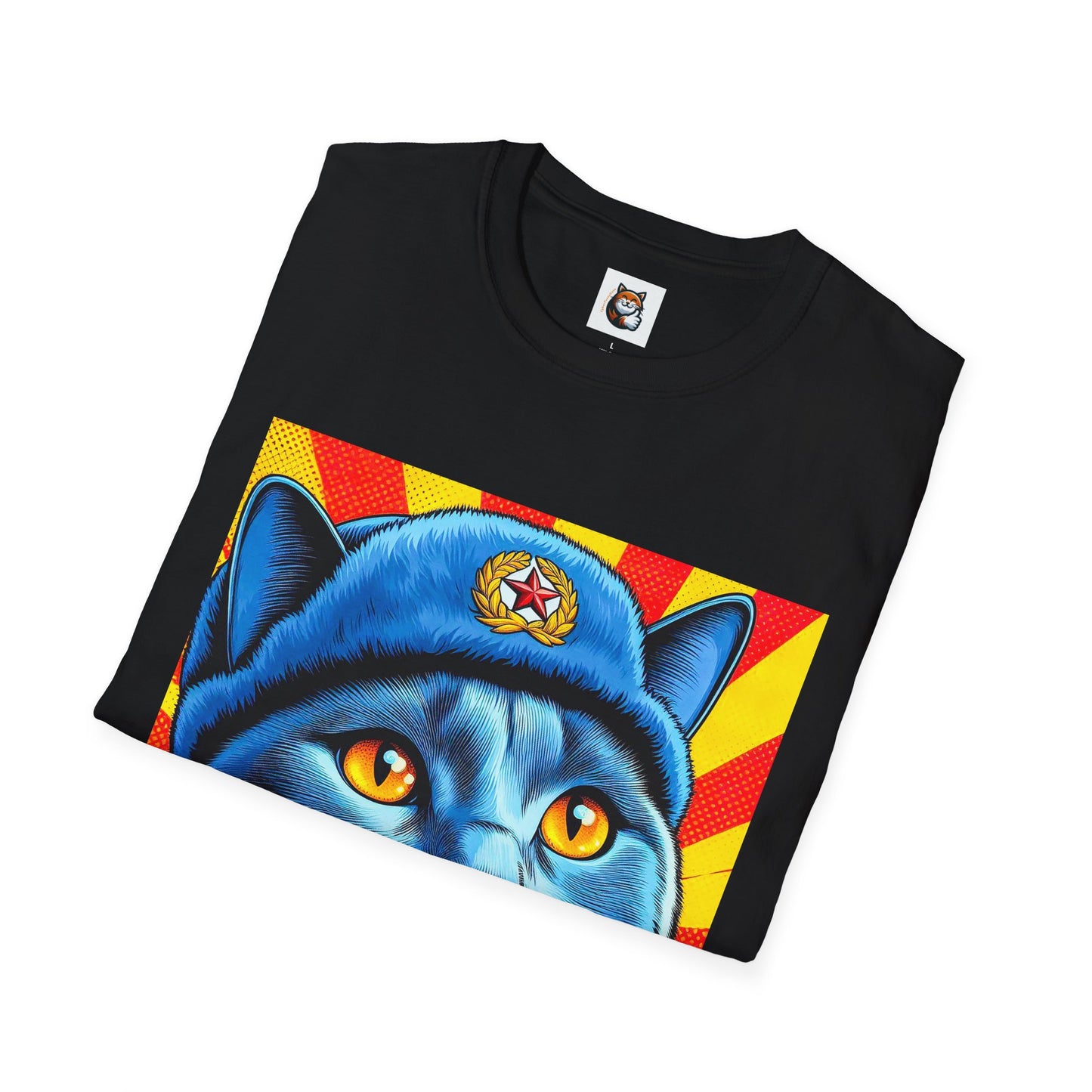 Russian Blue Cat Unisex Softstyle T-Shirt