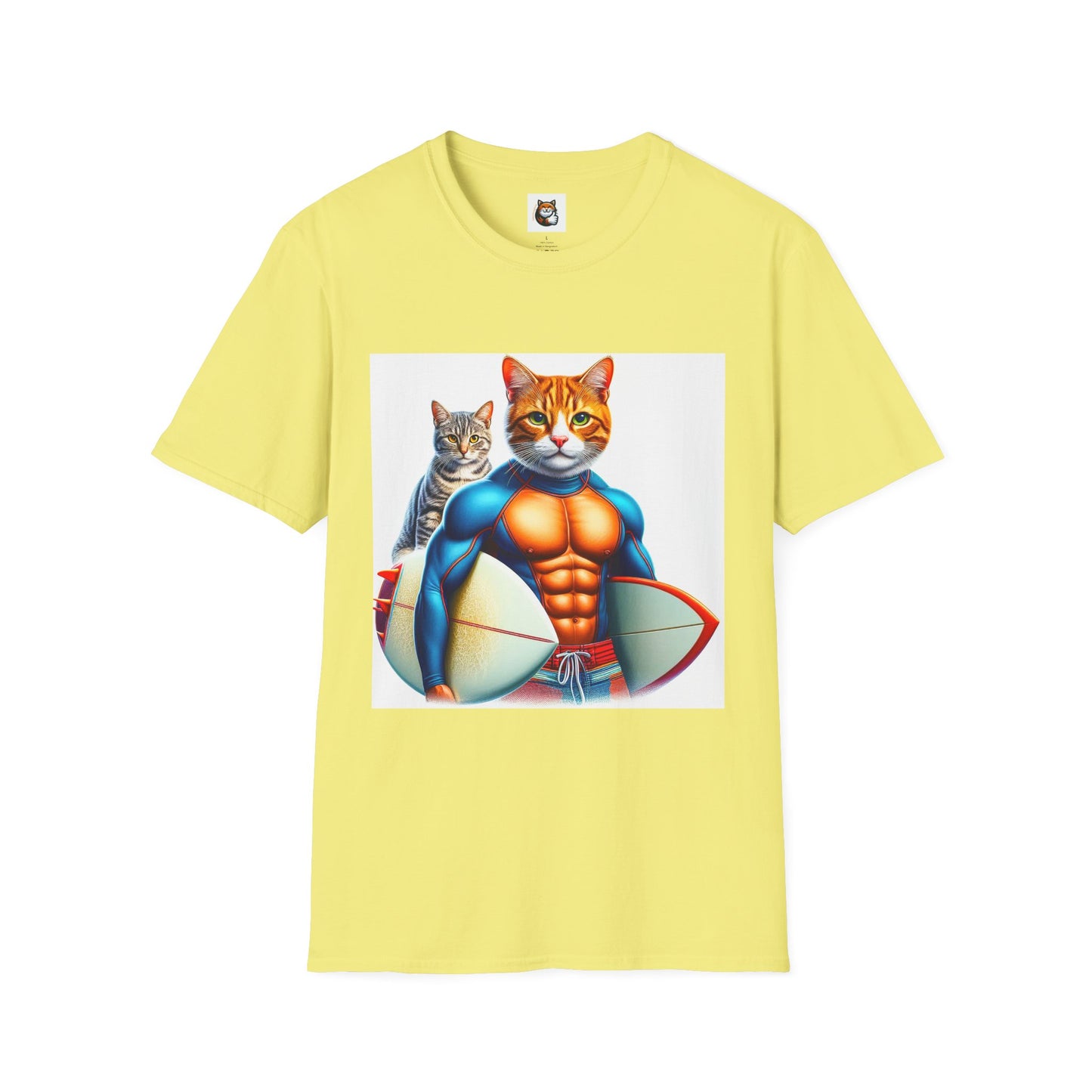 Domestic Cat Unisex Surfer T-Shirt