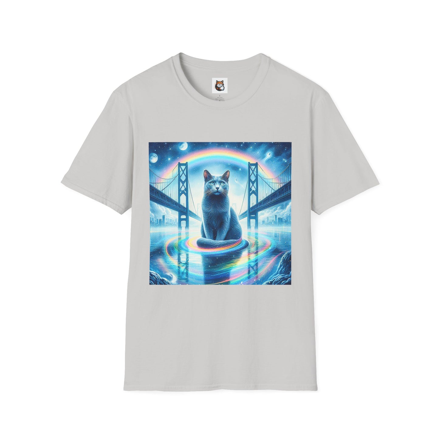 Russian Blue Cat Unisex Softstyle T-Shirt