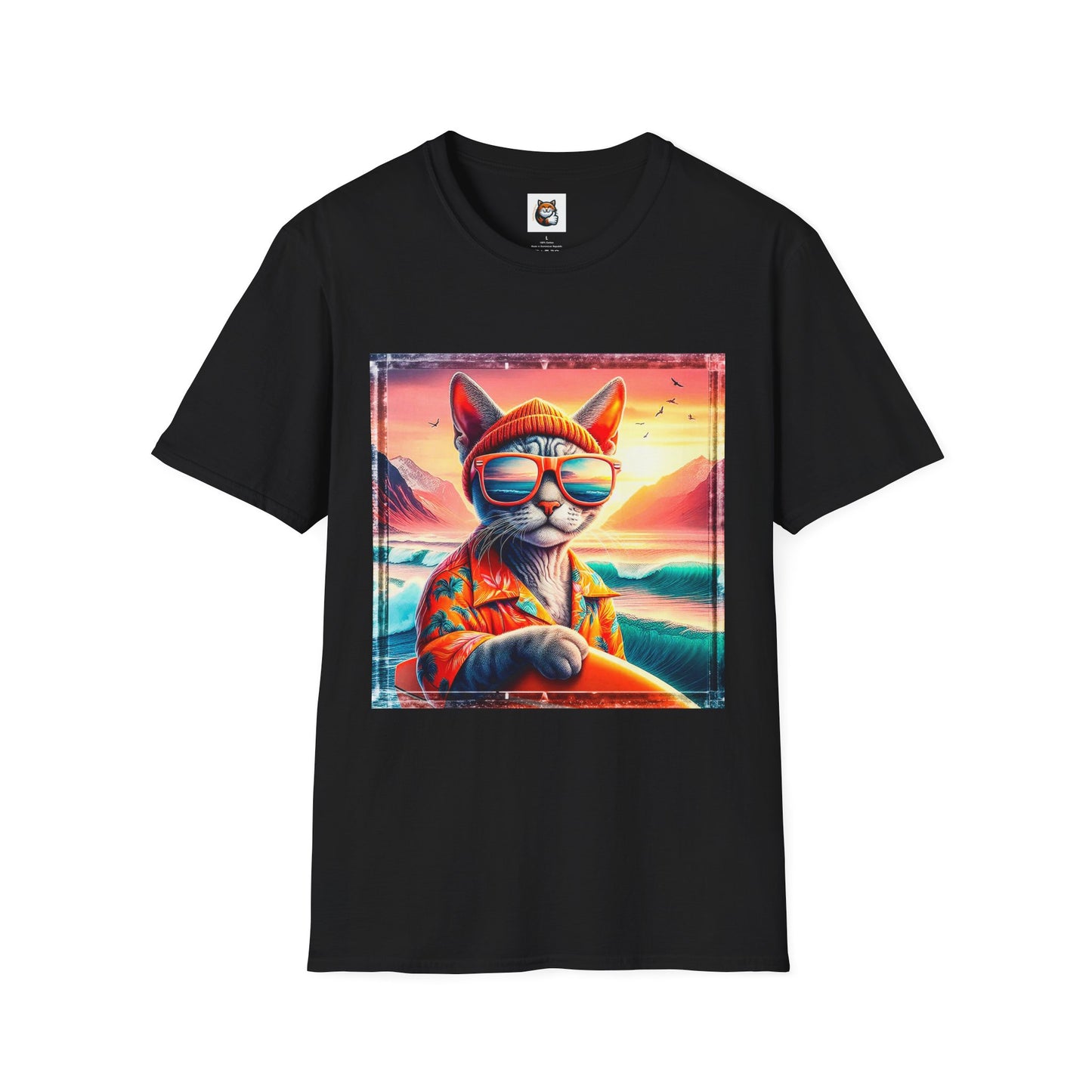 Devon Rex Cat Unisex Softstyle T-Shirt