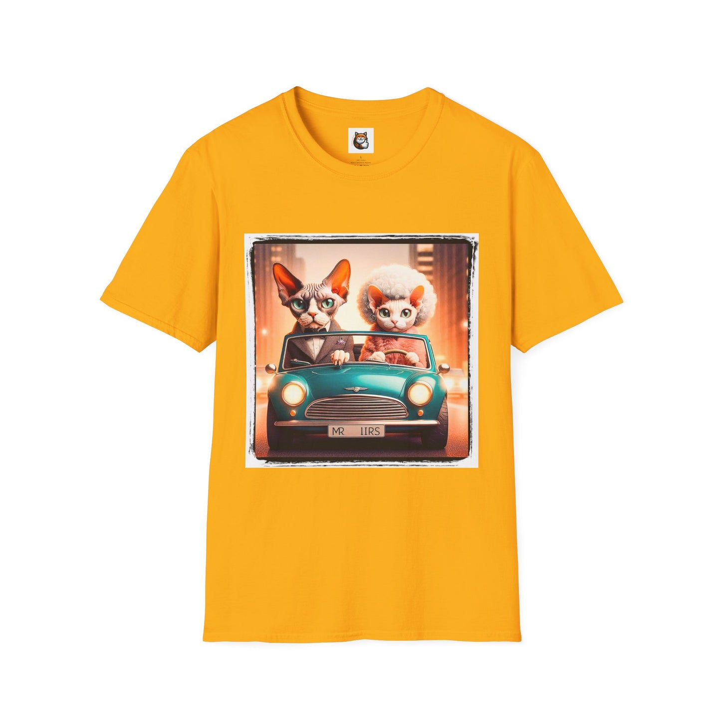 Wacky Devon Rex Cat Unisex Softstyle T-Shirt
